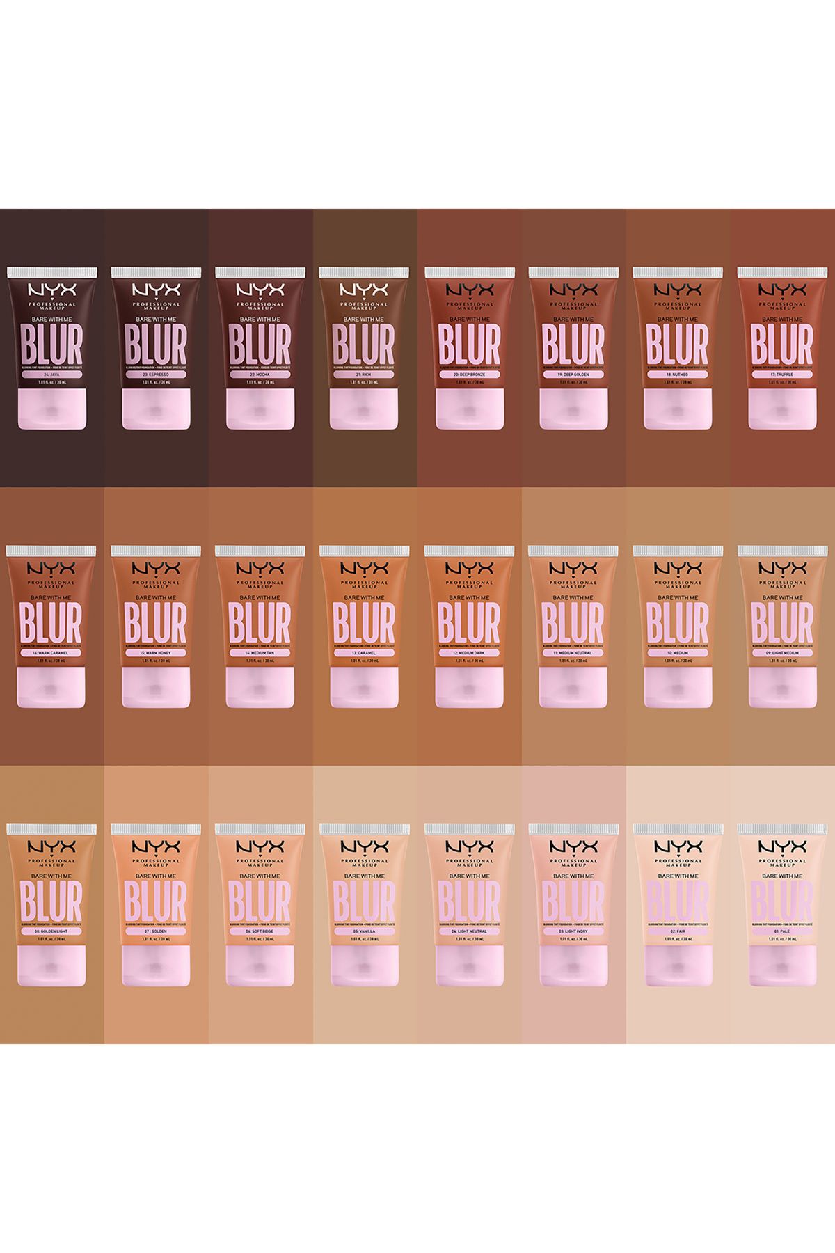 NYX Professional Makeup-Bare With Me Blur Tint Foundation - Soft Beige 6