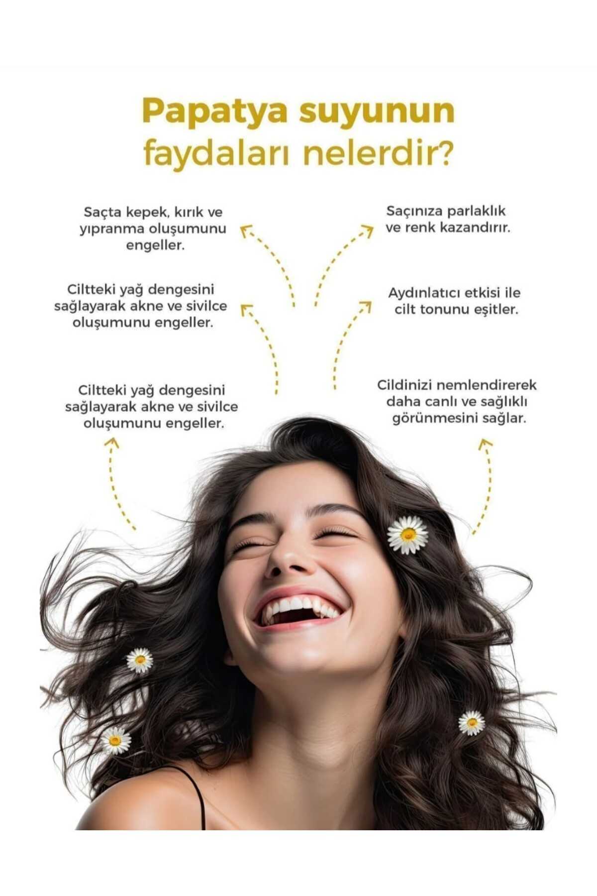Papatya Suyu Saç Ve Yüz Toniği %100 Doğal - 200ml — 0392 — تصویر 3 از 4