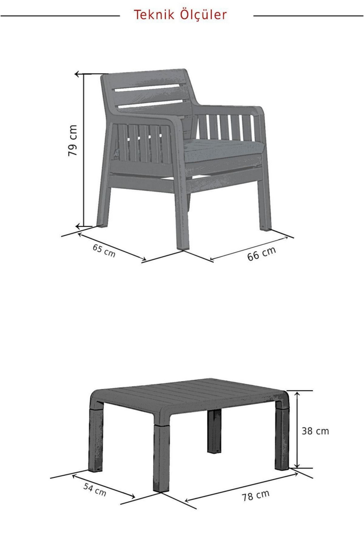 Modalife Silva 3-1-1-Sehpalı Minderli Bahçe Takımı Balkon, Bahçe, Teras Mobilyası, 5li Bahçe Oturma Grubu