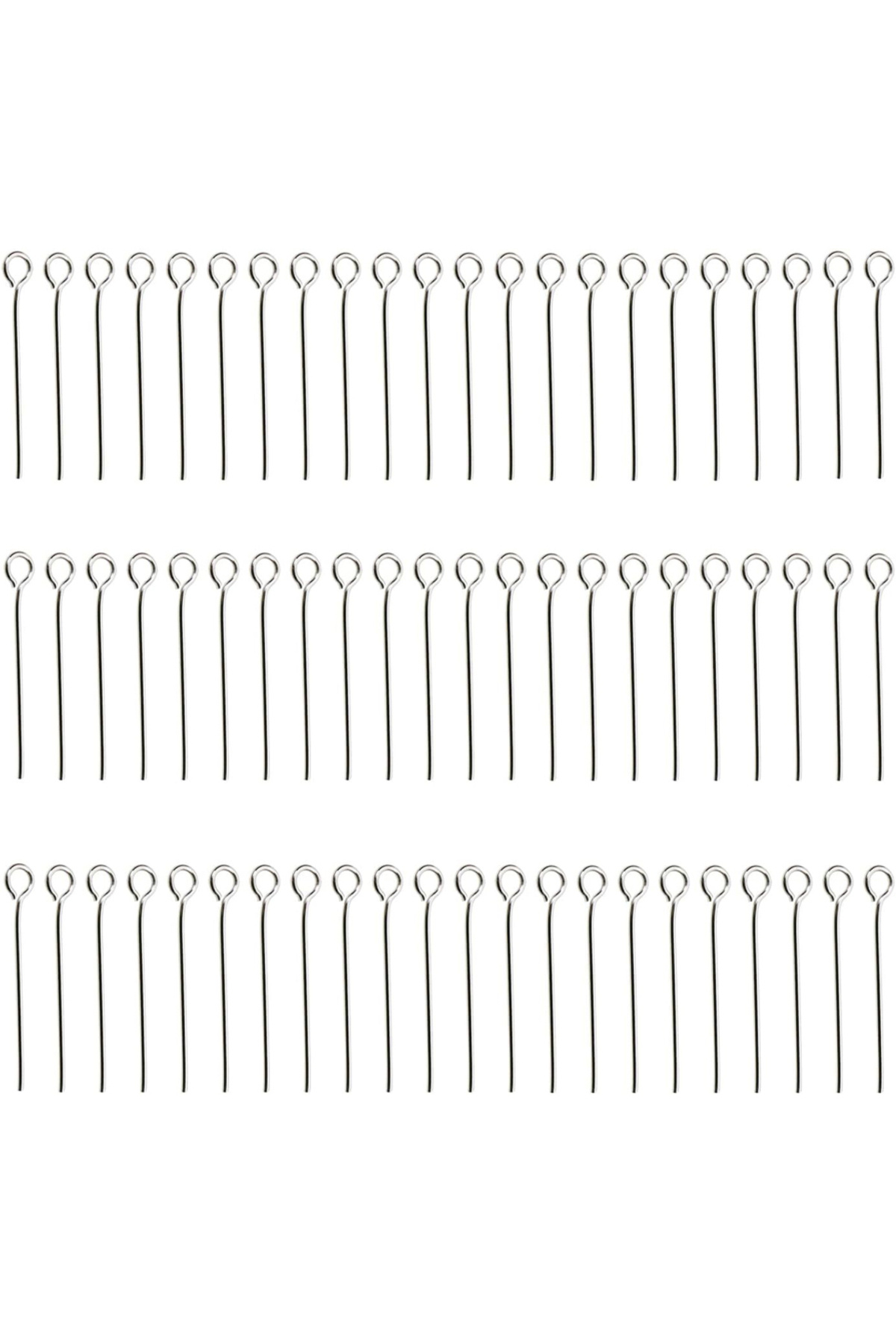 Choice-Silver 200PCS 2.0cm Mini Metal Wire Eyepins Beading Small Open Eye Head Pins Needles Bulk for DIY Cr 1