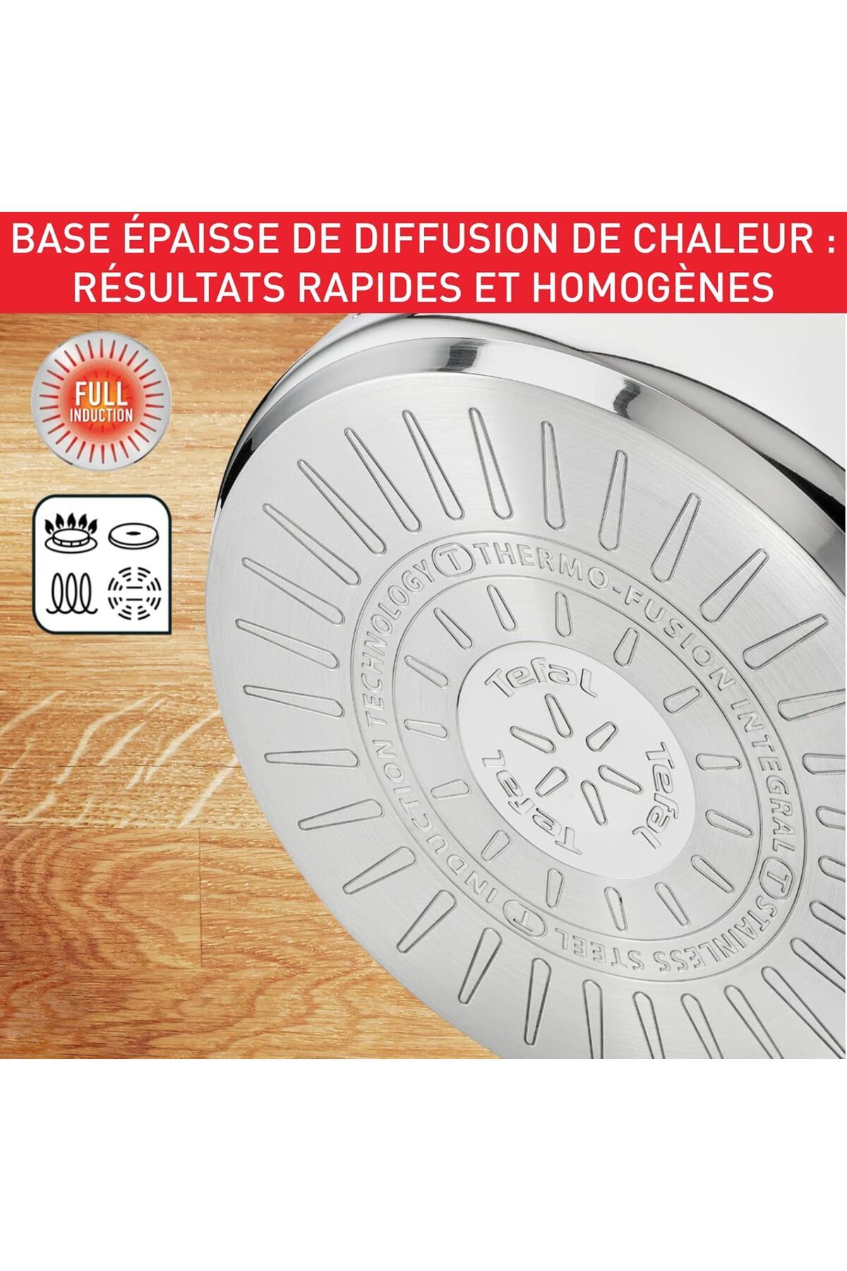 TEFAL-قدر طهي Intuition XL | 36 سم | ستانلس ستيل ممتاز 18/10 | مقاس XL | مقابض قوية | B8647504 2