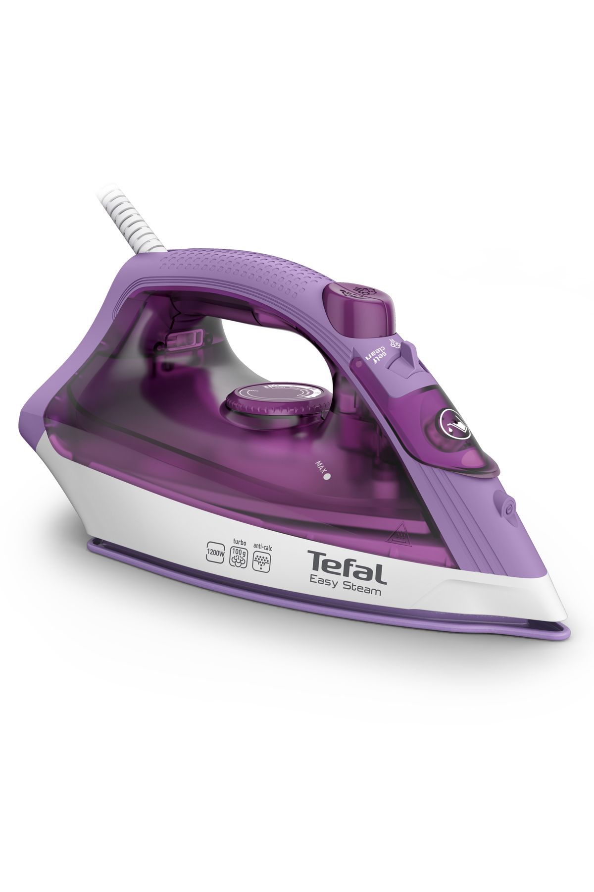 TEFAL-Steam Iron |   Easy Steam Iron XL |   Steam Output of 24G/Min |   100G/Min with the Boost |   1200W 1
