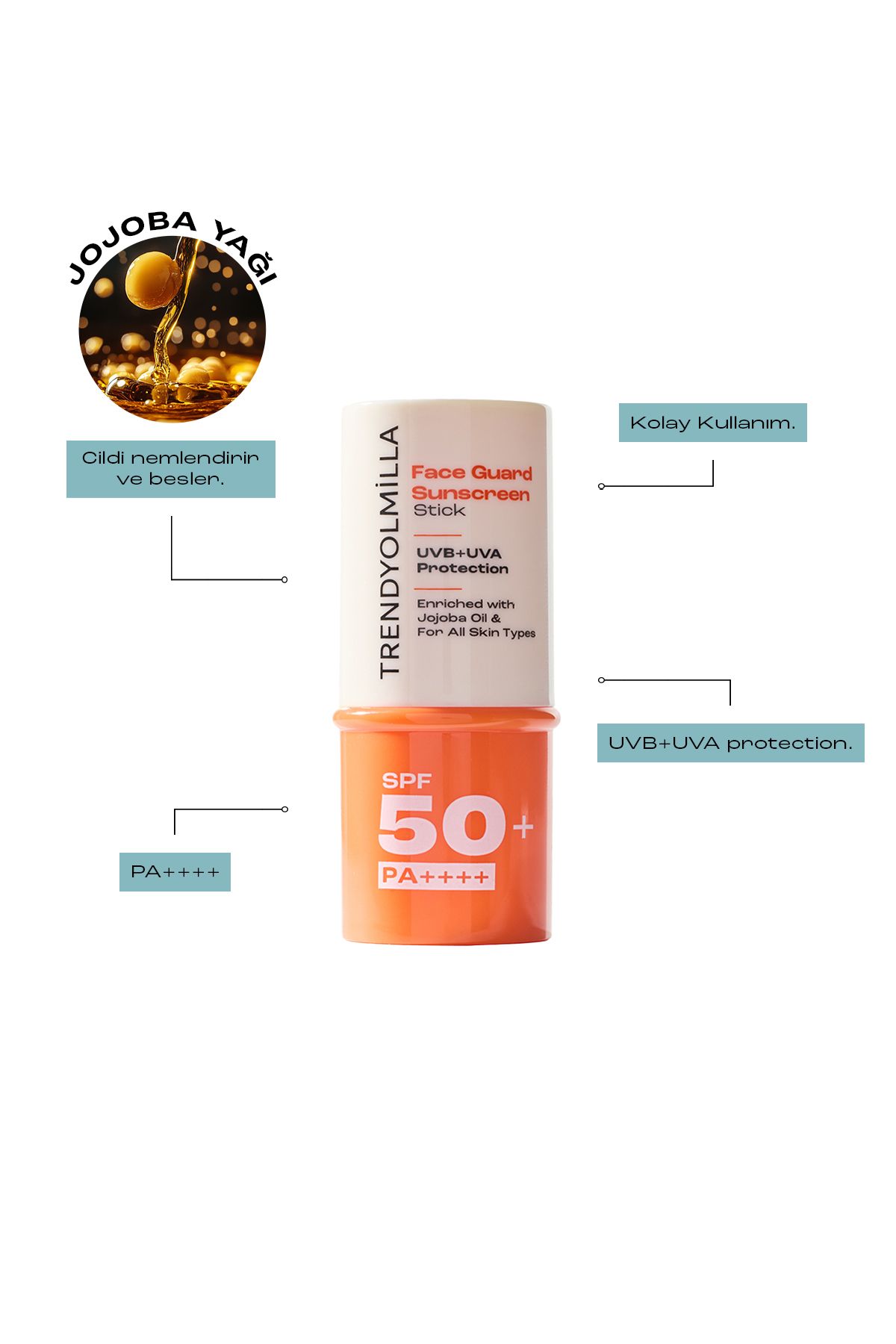 Trendyolmilla Beauty-New Generation Filtered Facial Sunscreen Stick with 50+ Spf Uva and Uvb Protection Tkzaw25Yn00001 3