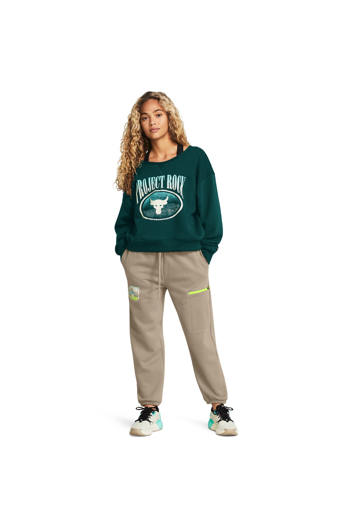 Under Armour-Women's Project Rock Heavyweight Terry Sweatpants1383305-203 5