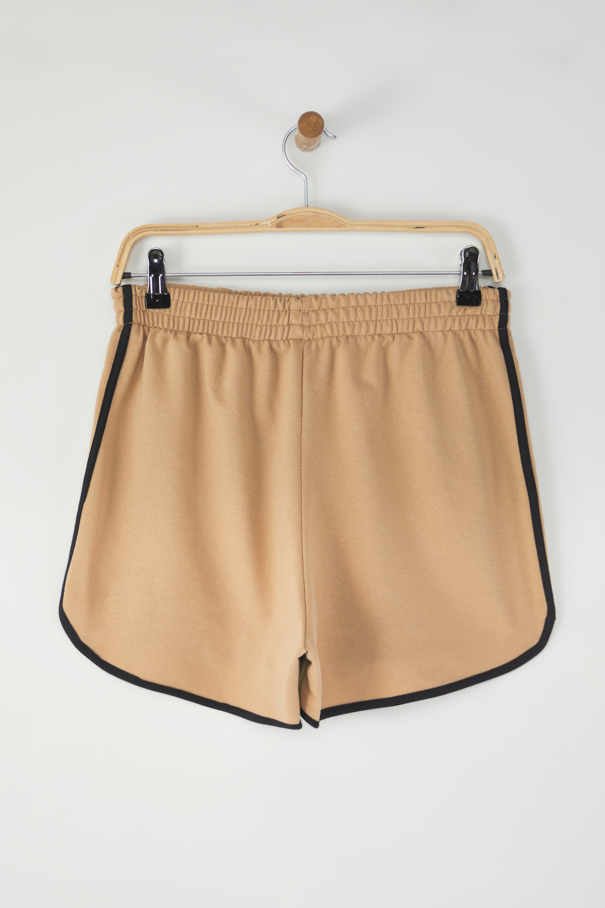 Trendyolmilla  Vizon Yüksek Bel Biye Detaylı Kısa/Mini Esnek Lastikli Örme Şort & Bermuda TWOSS24SR00211 - Görsel 6