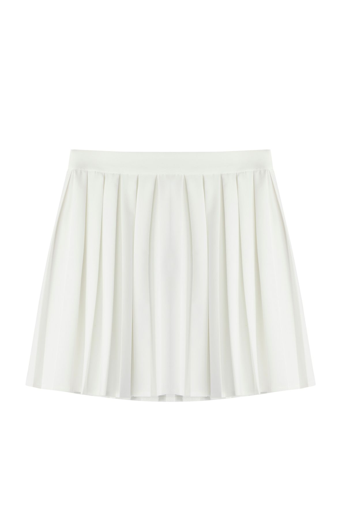 Trendyol Collection-White Pleated Mini Woven Skirt Twoaw21Et0111 7