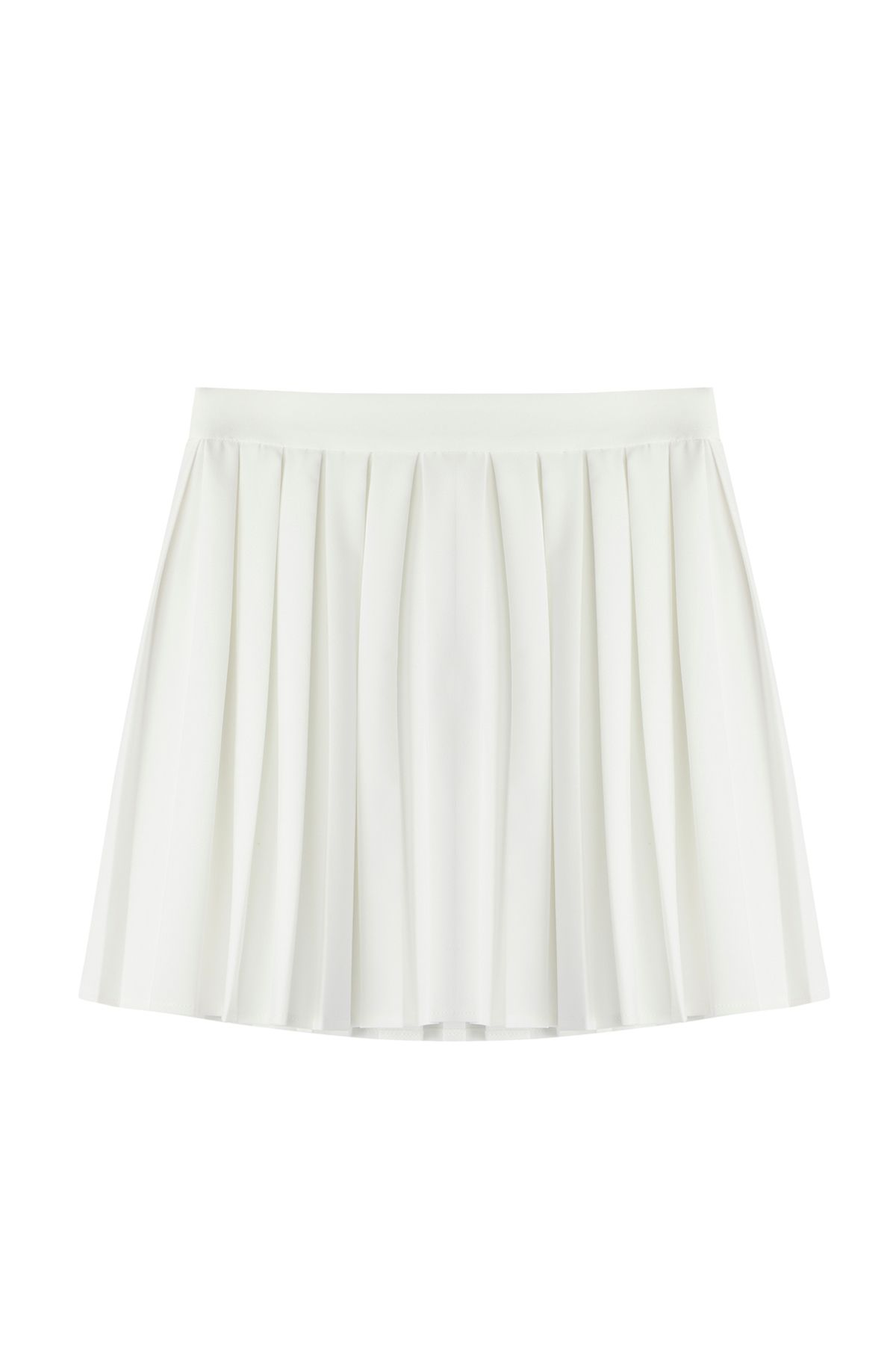 Trendyol Collection-White Pleated Mini Woven Skirt Twoaw21Et0111 8
