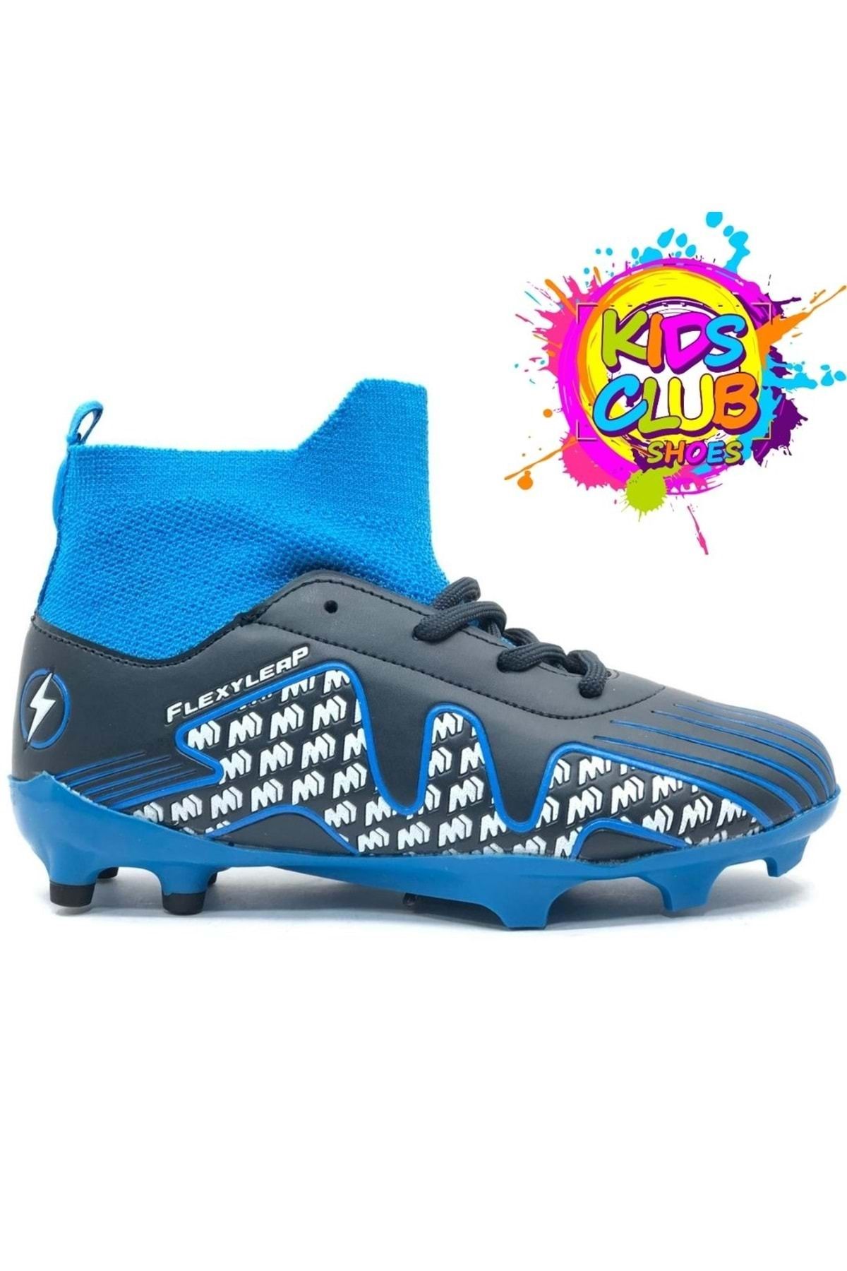 Kocamanlar Ayakkabı-Children's Football Shoes with Blue Cool Neymar Socks 1