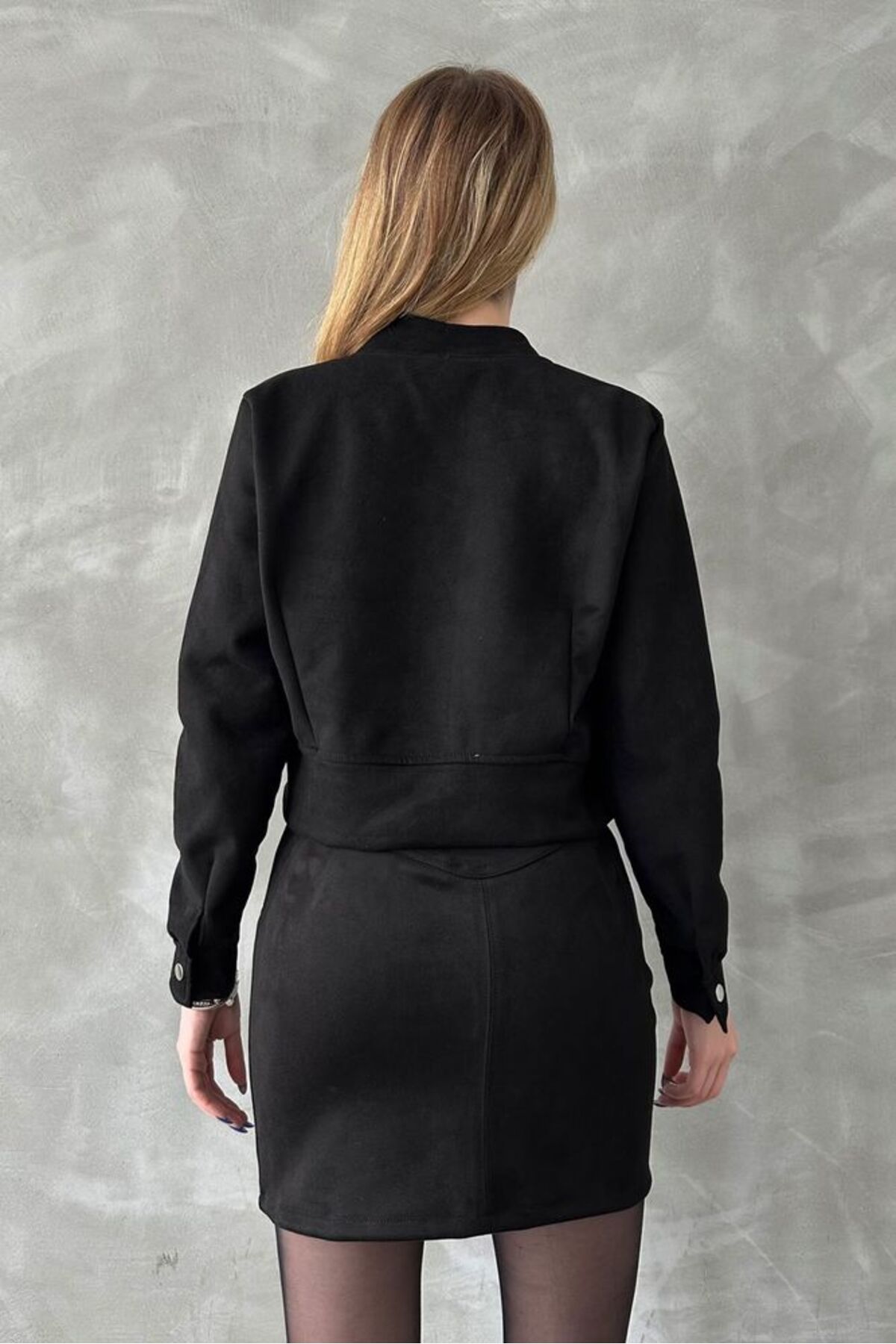 VERYMODA Süet Crop Mont - Siyah | | F1551 görsel 5