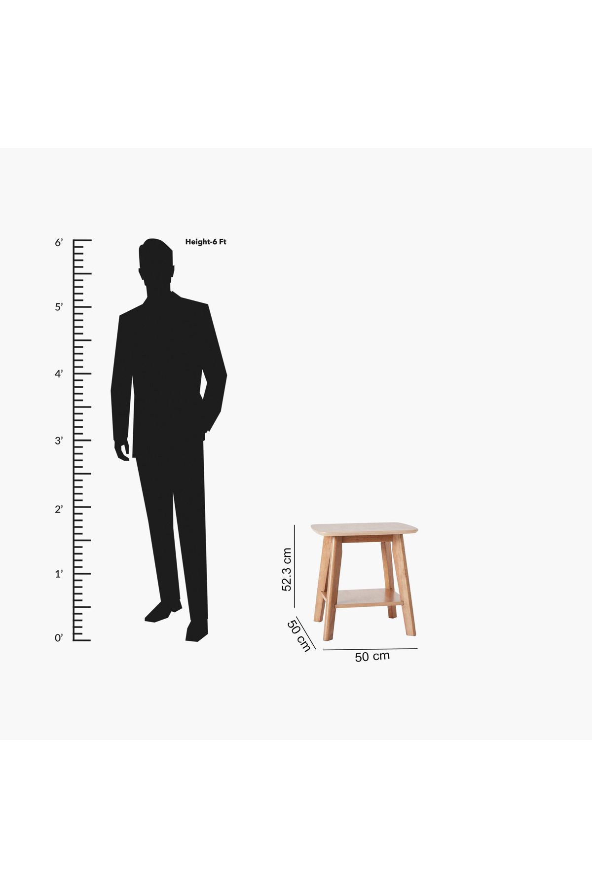 erorex-Nordic End Table with Shelf 8