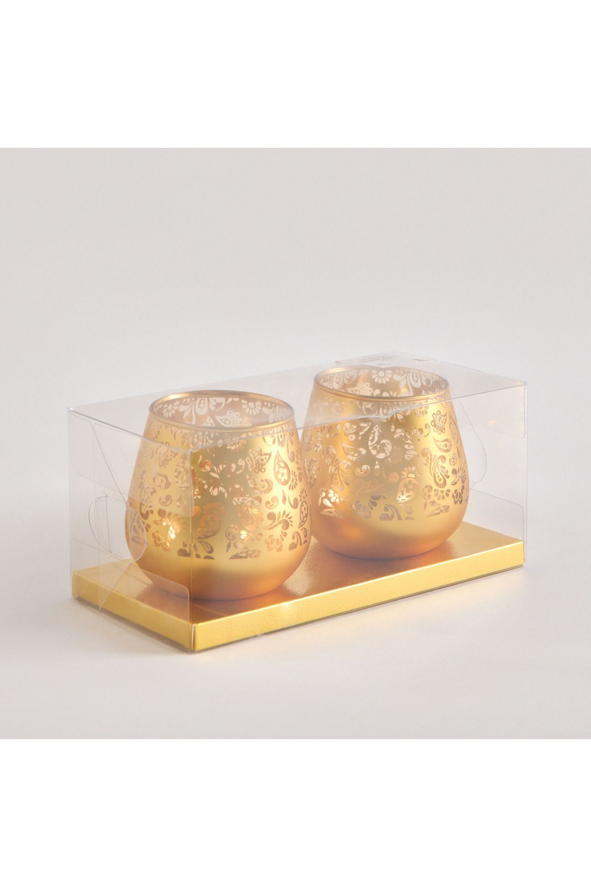 erorex-Ruse 2-Piece Glass Candleholder Set - 9x9x9.5 cm 6