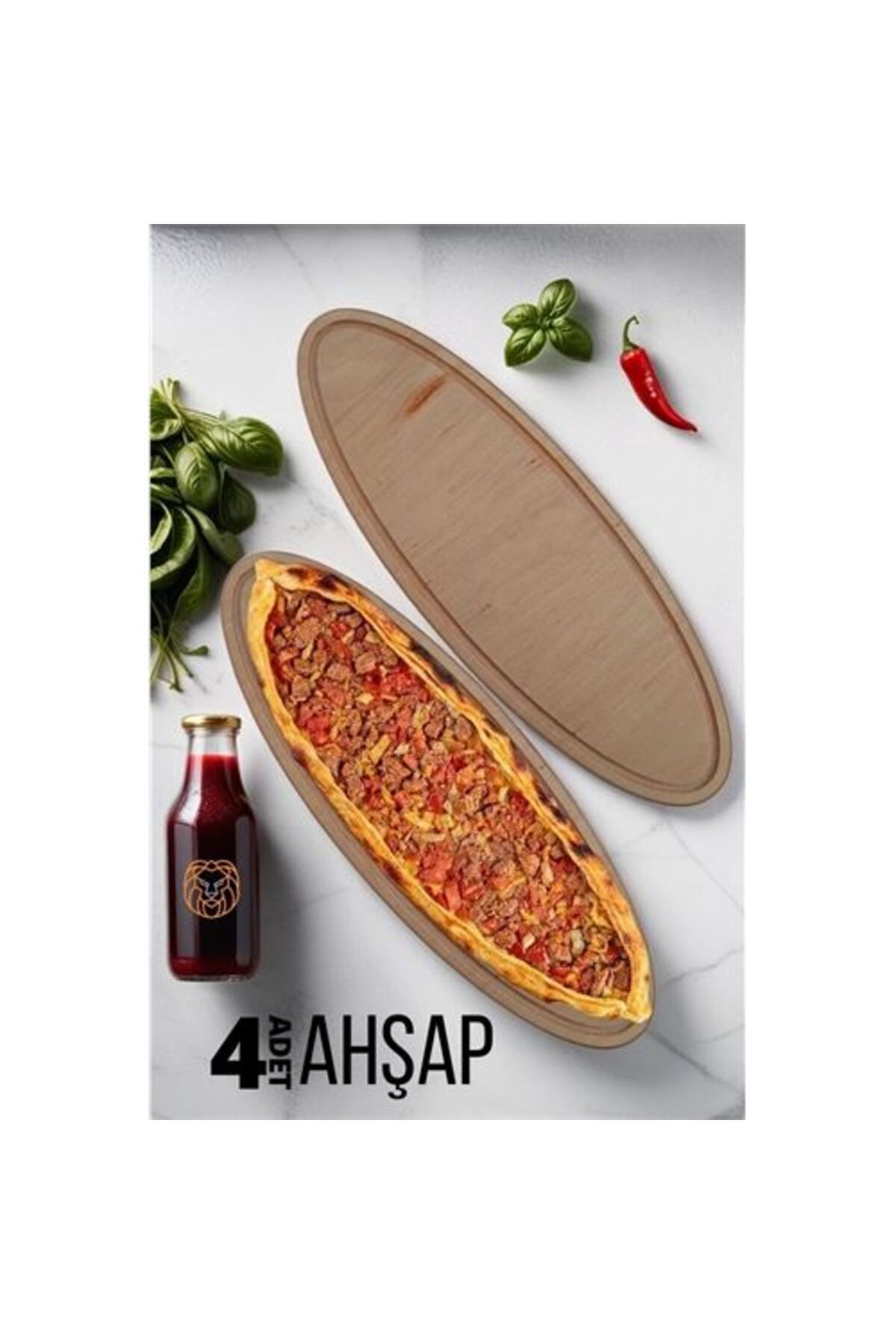 KfksStore Engithalat Pide Sunum ve Kesim Tahtası 4 adet
