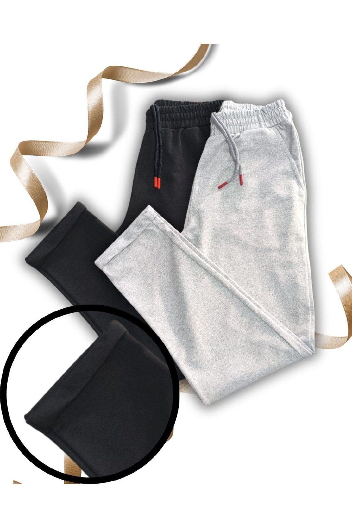 atlanticsport-Double Leg 2-Piece Combination Side Pockets Comfortable Fit Seasonal Sweatpants 3