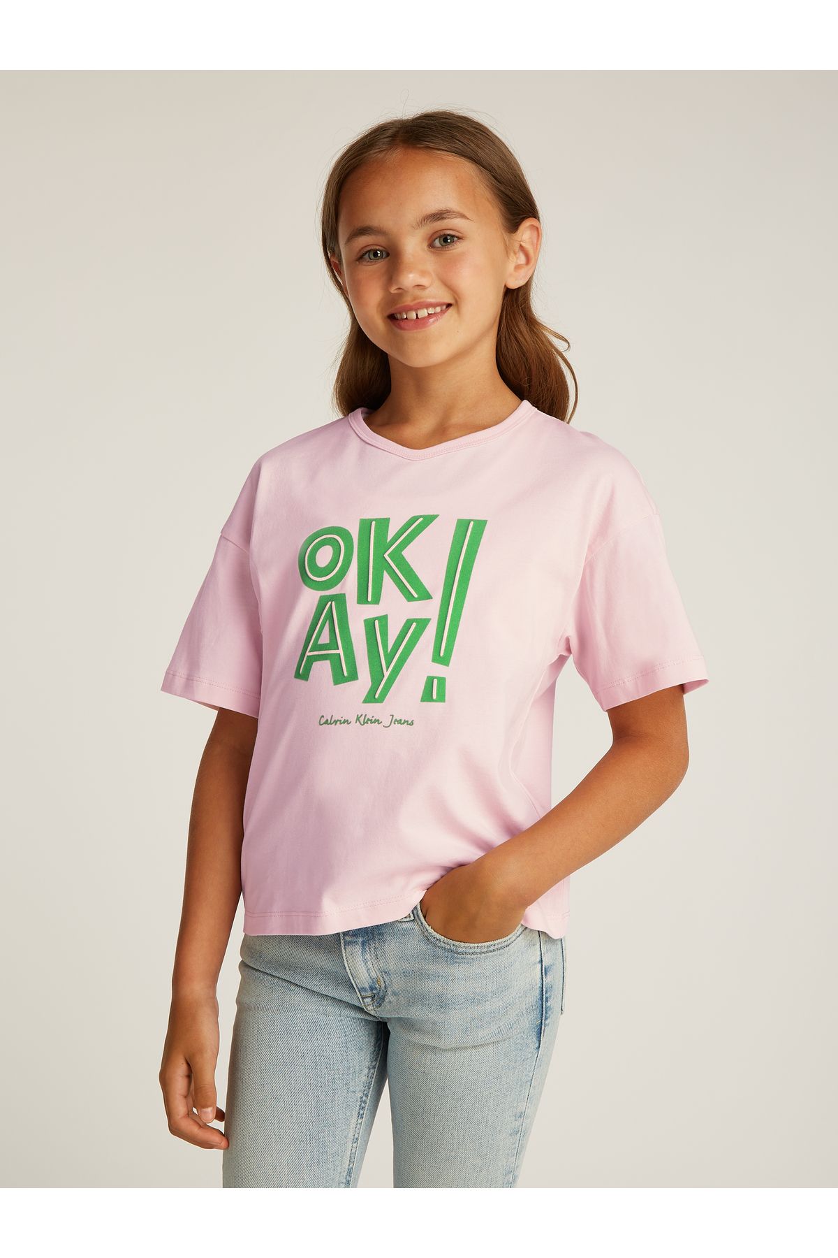 Calvin Klein-Girls Pink T-Shirt 1