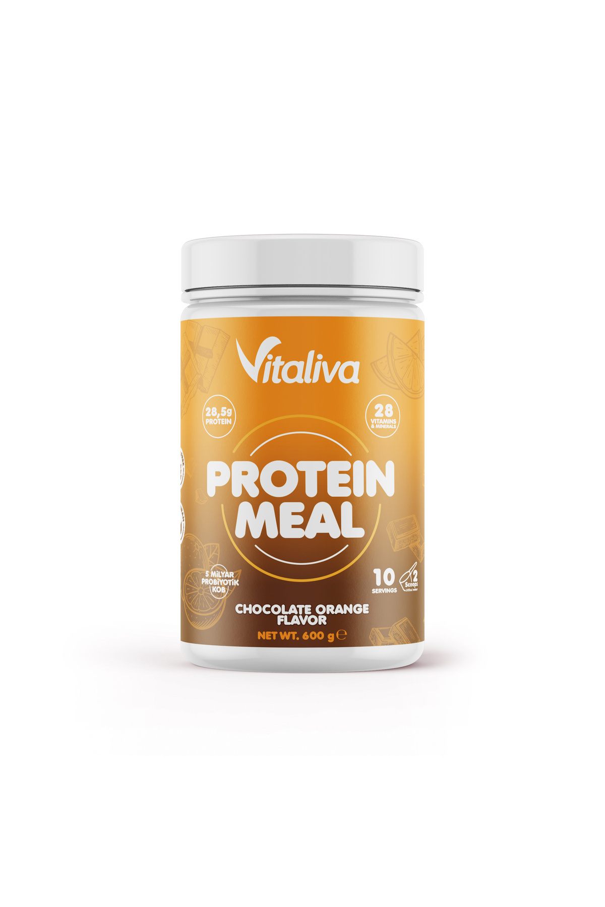 Vitaliva Vitamins-Vitaliva Whey Protein Orange Flavored Lunch Powder and Chocolate 4