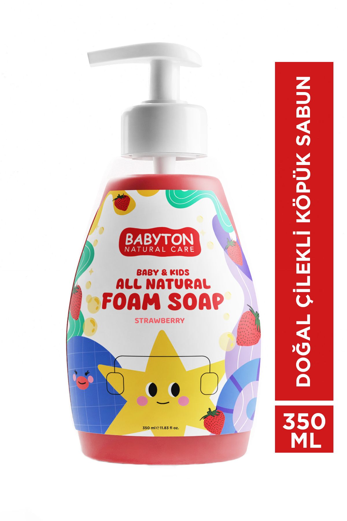 BABYTON Doğal Çilekli Köpük Sabun 350 ml