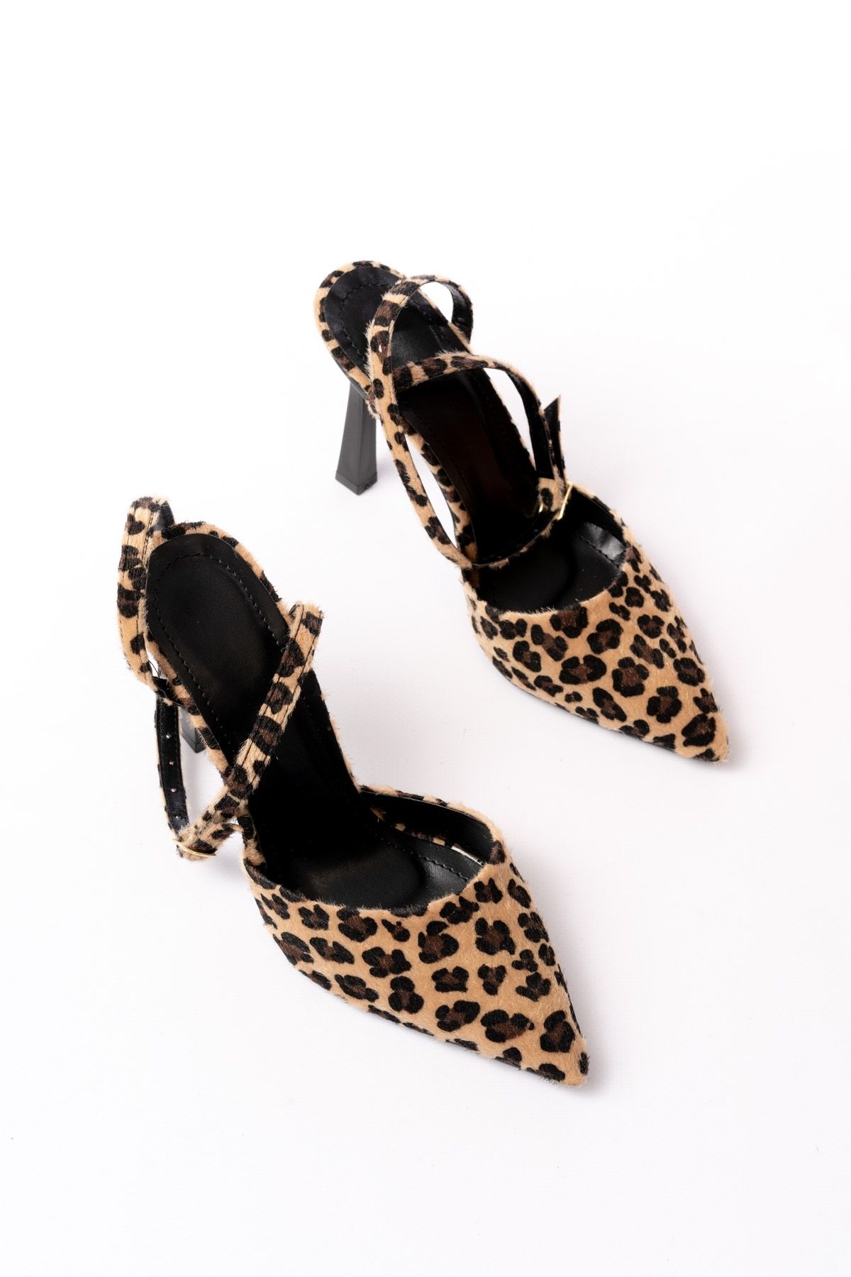 DURUNUN BUTİĞİ-Berta Leopard (10 cm Heel Length) Pointed Toe Heeled Shoes 4