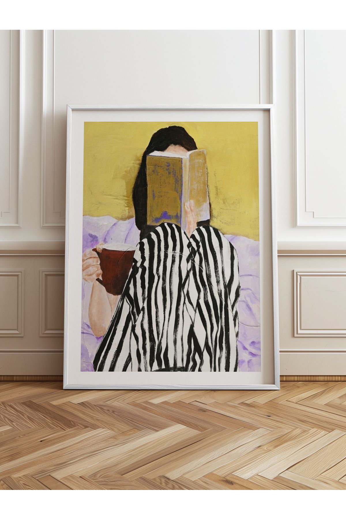 HOMEPACK Tekli Ahşap Çerçeveli Tablo Tek Parça Poster Tablo TK/866-1