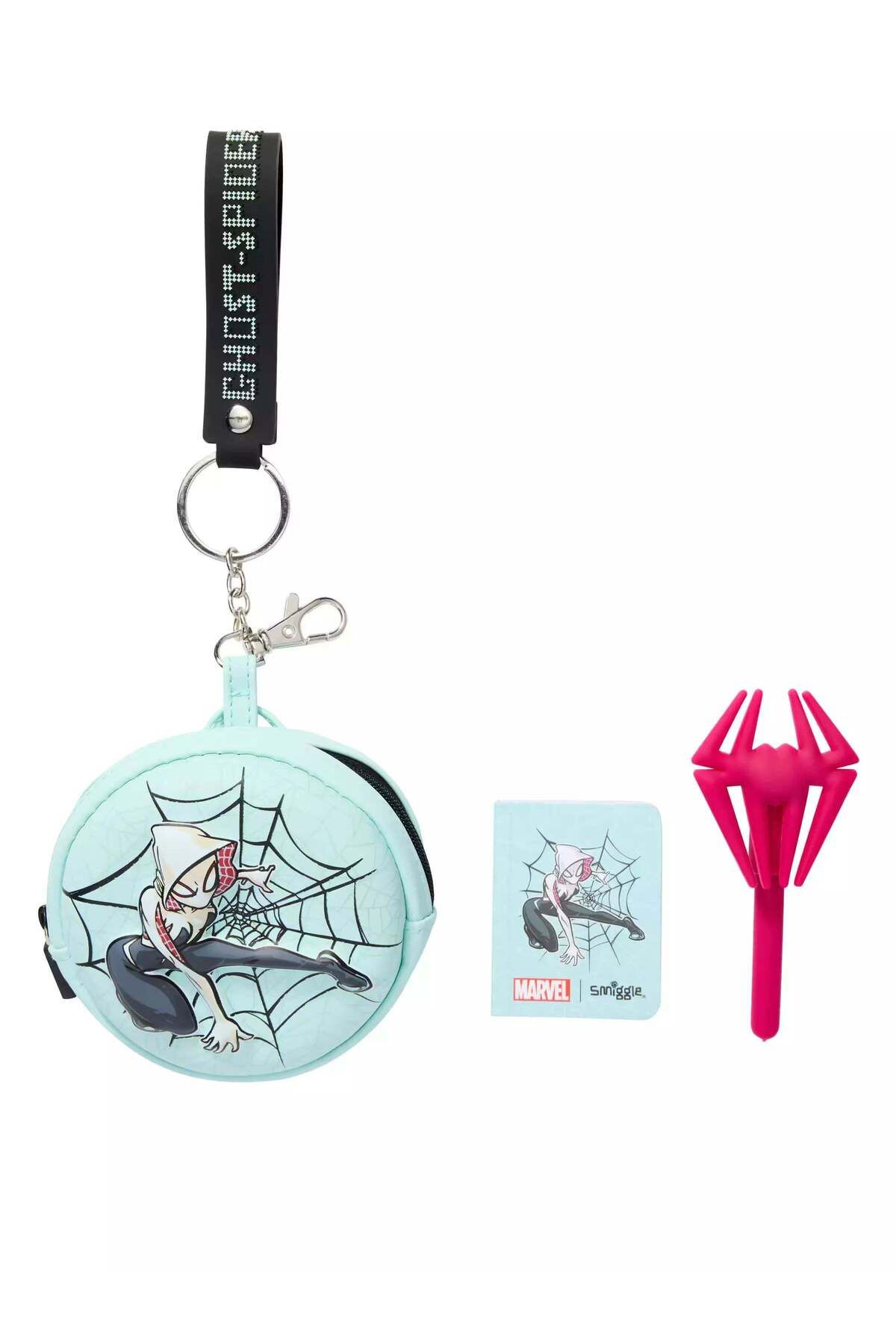 SMIGGLE-- Spider Man Mini Keychain with Pen and Notepad 1