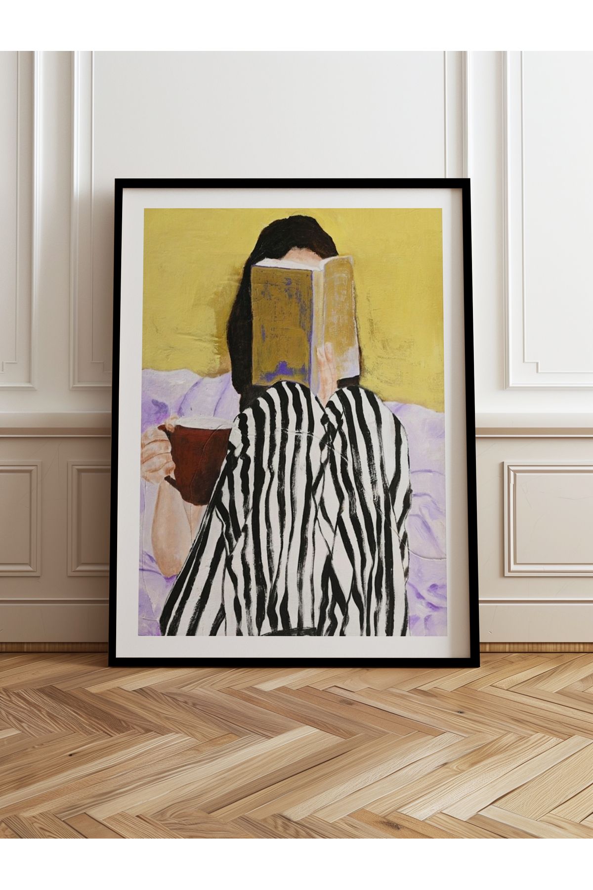 HOMEPACK Tekli Ahşap Çerçeveli Tablo Tek Parça Poster Tablo TK/866-1