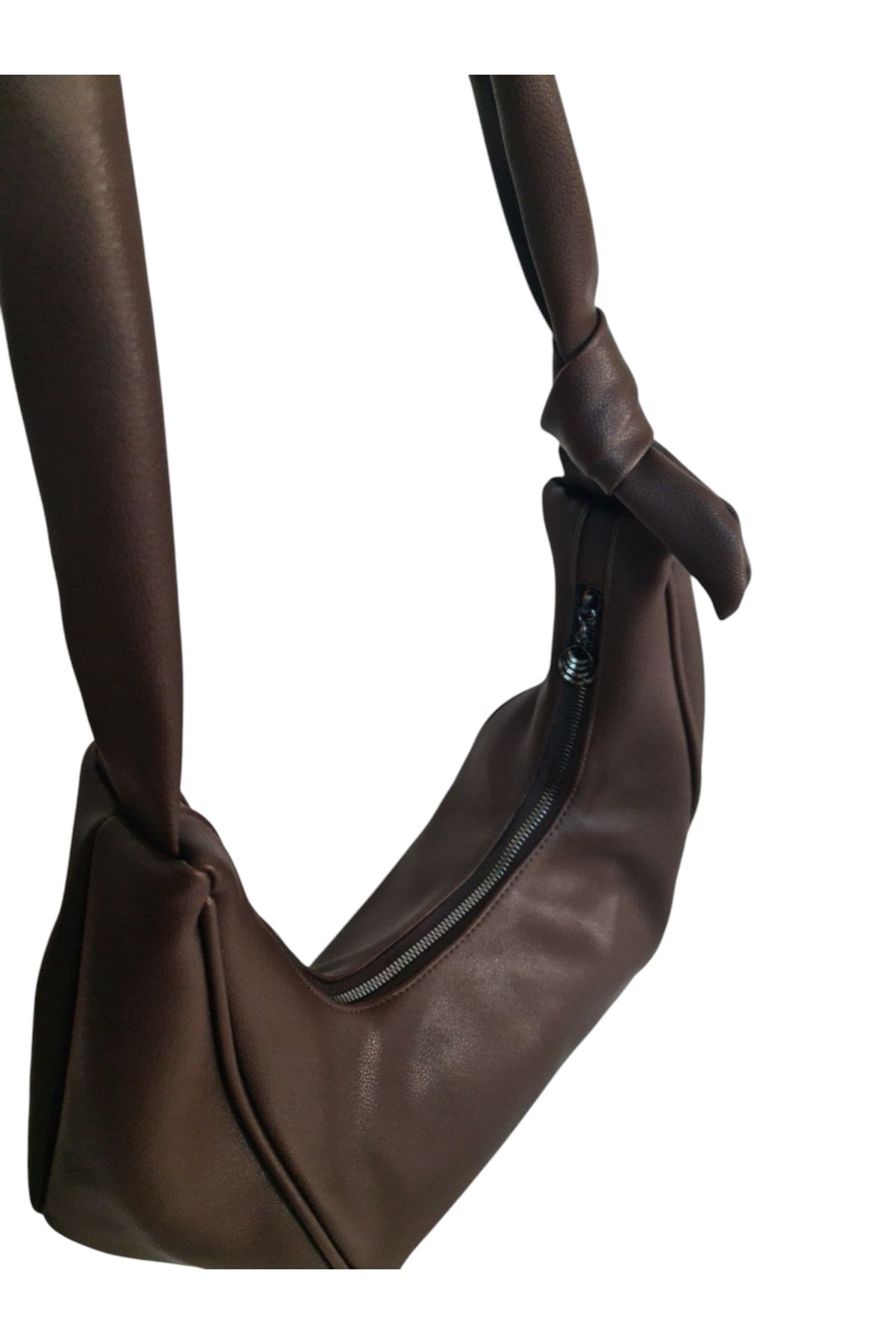 Gloria-Mi̇ra Women's Brown Soft Leather Long Handle Shoulder Bag 4