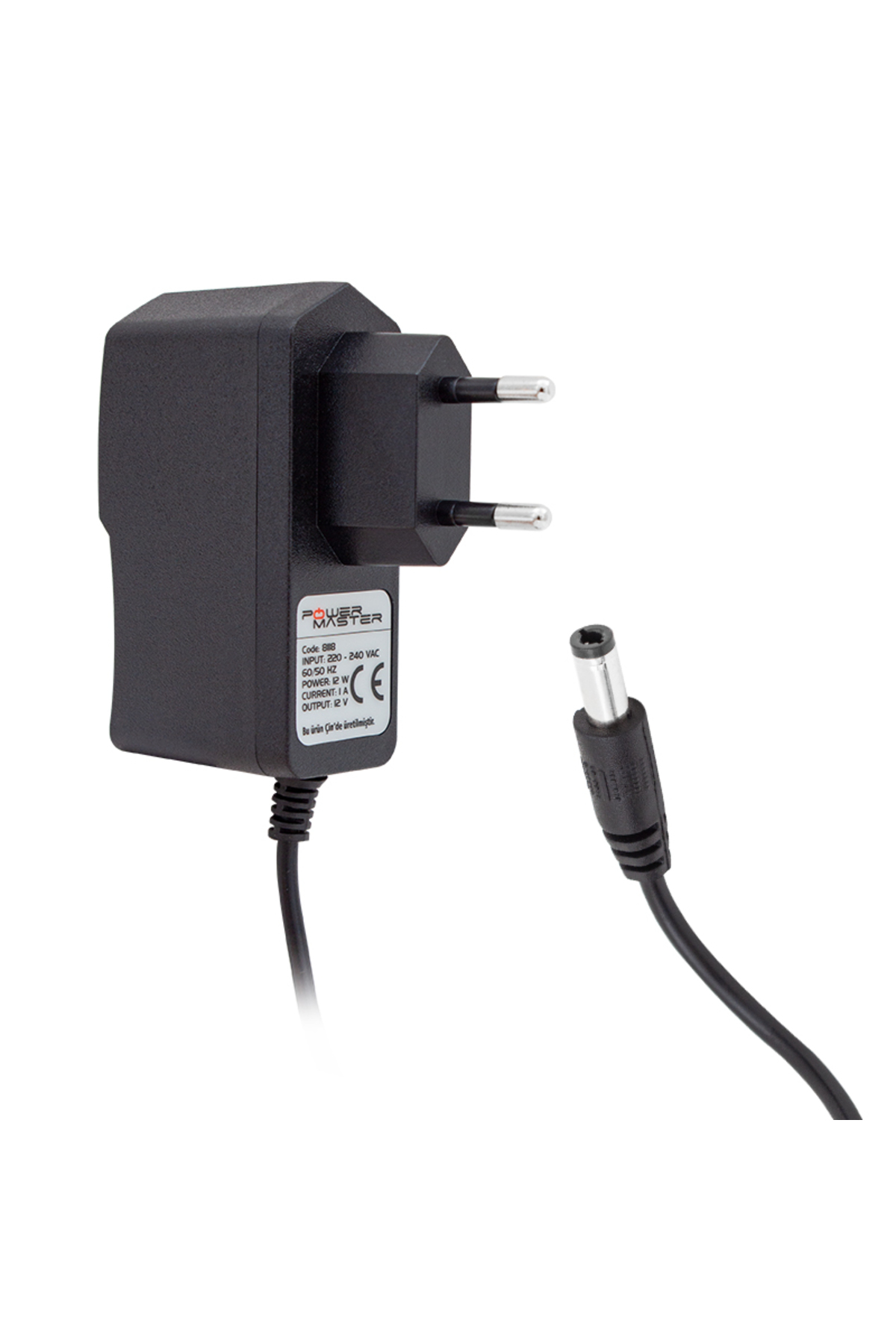 PM-8118 12 Volt - 1 Amper 5.5*2.5 Mm Uçlu Plastik Kasa Priz Tipi Adaptör