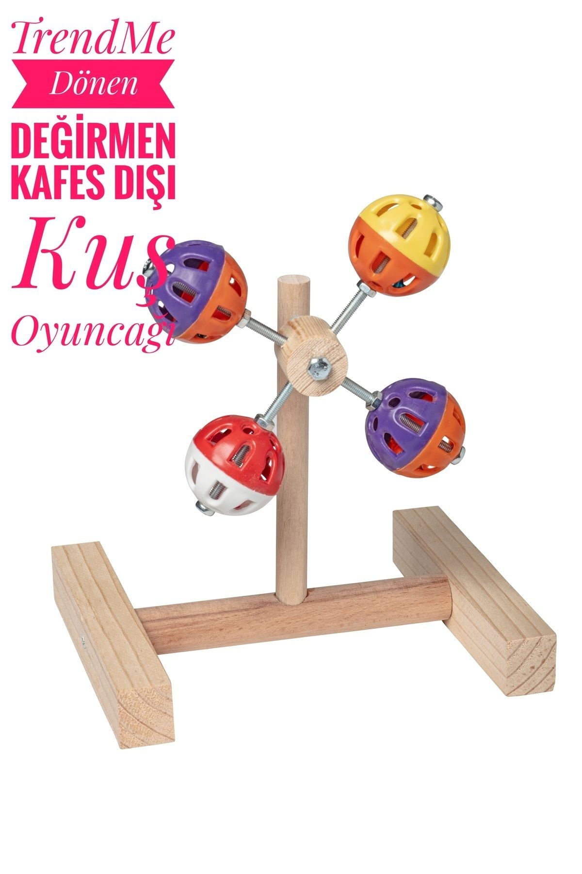 UniqBirdToys TrendMe Dönen Değirmen Kafes Dışı Kuş Parkı Oyuncağı