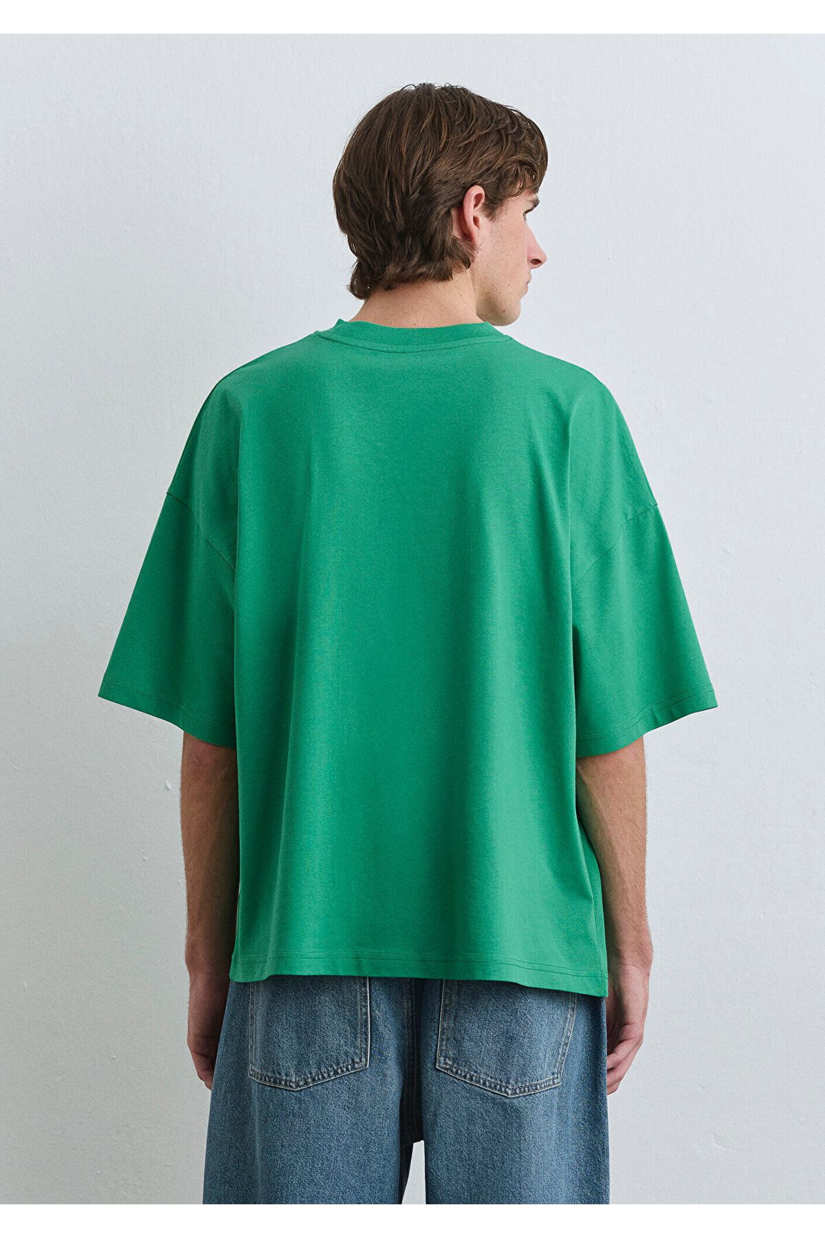 Mavi-Crew Neck Green Basic póló Oversize / Wide Cut 0611931 -71704 3