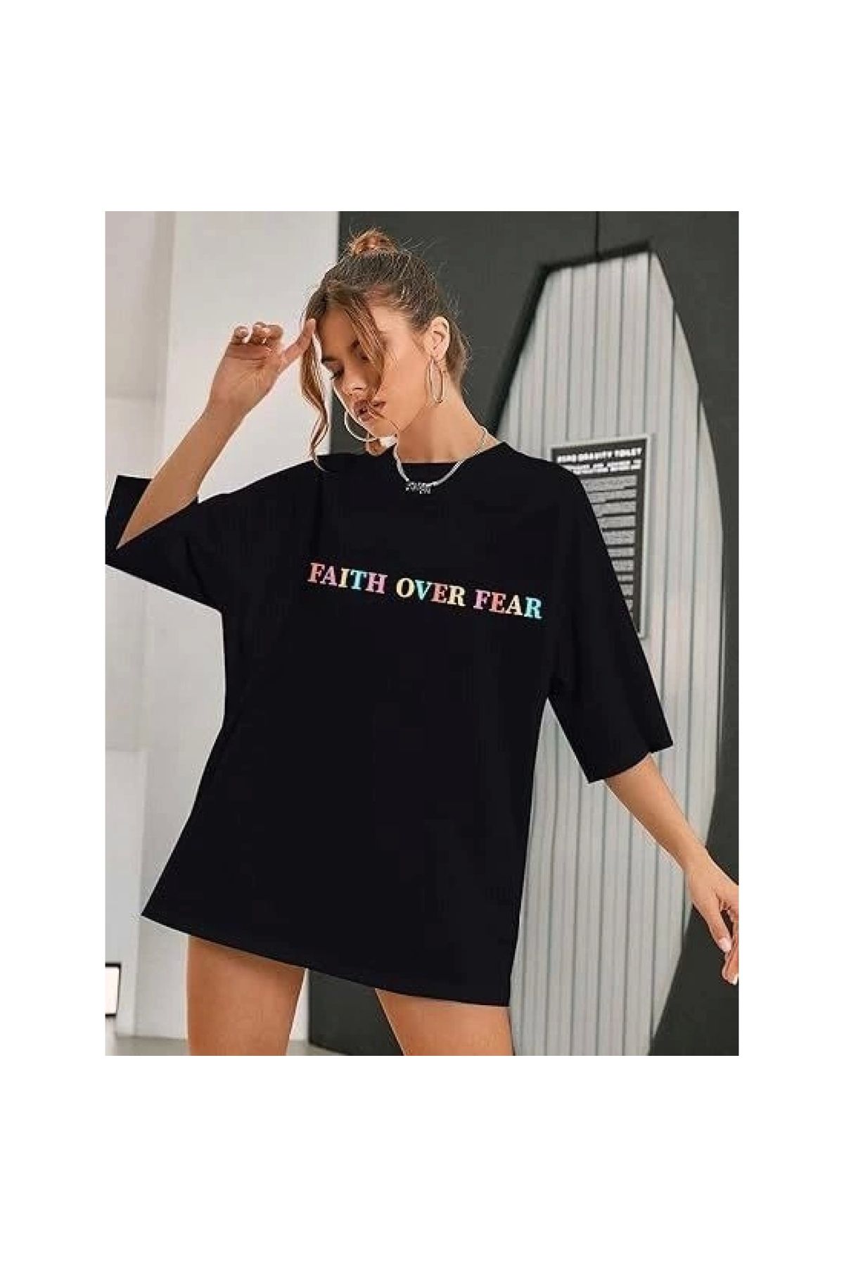 Narnuga Bisiklet Yaka Baskılı Tshirt