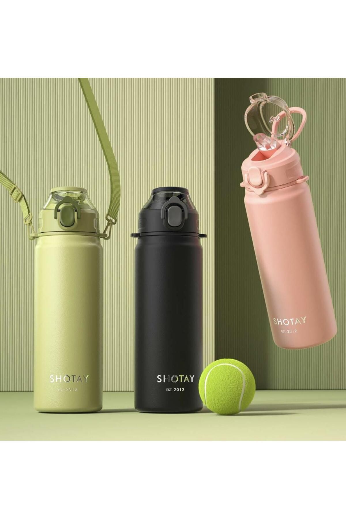 Shotay-750ml Green Steel Thermos Flask 4