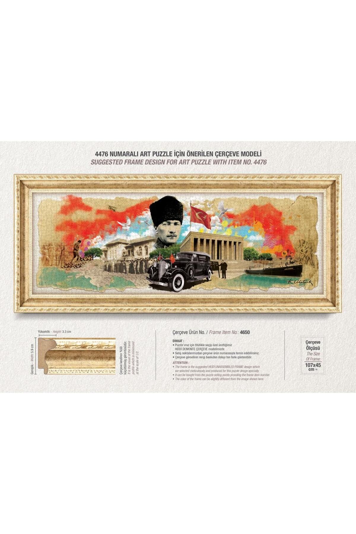 Art Puzzle-4476 مجموعة أتاتورك - أحجية بانوراما مكونة من 1000 قطعة 3