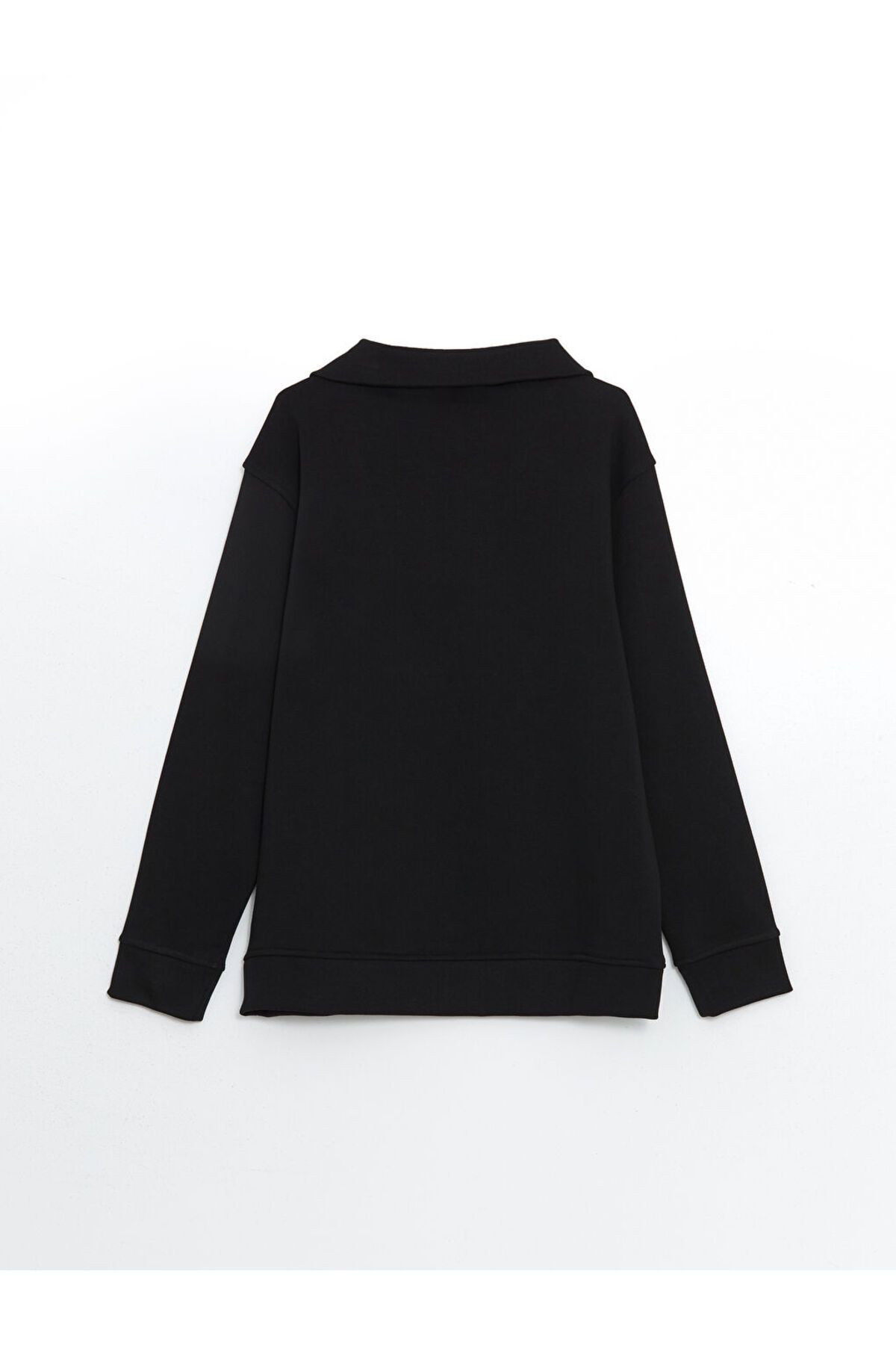 LC Waikiki-Lcw Vision Black Zippered Stand Collar Men's Sweatshirt 2