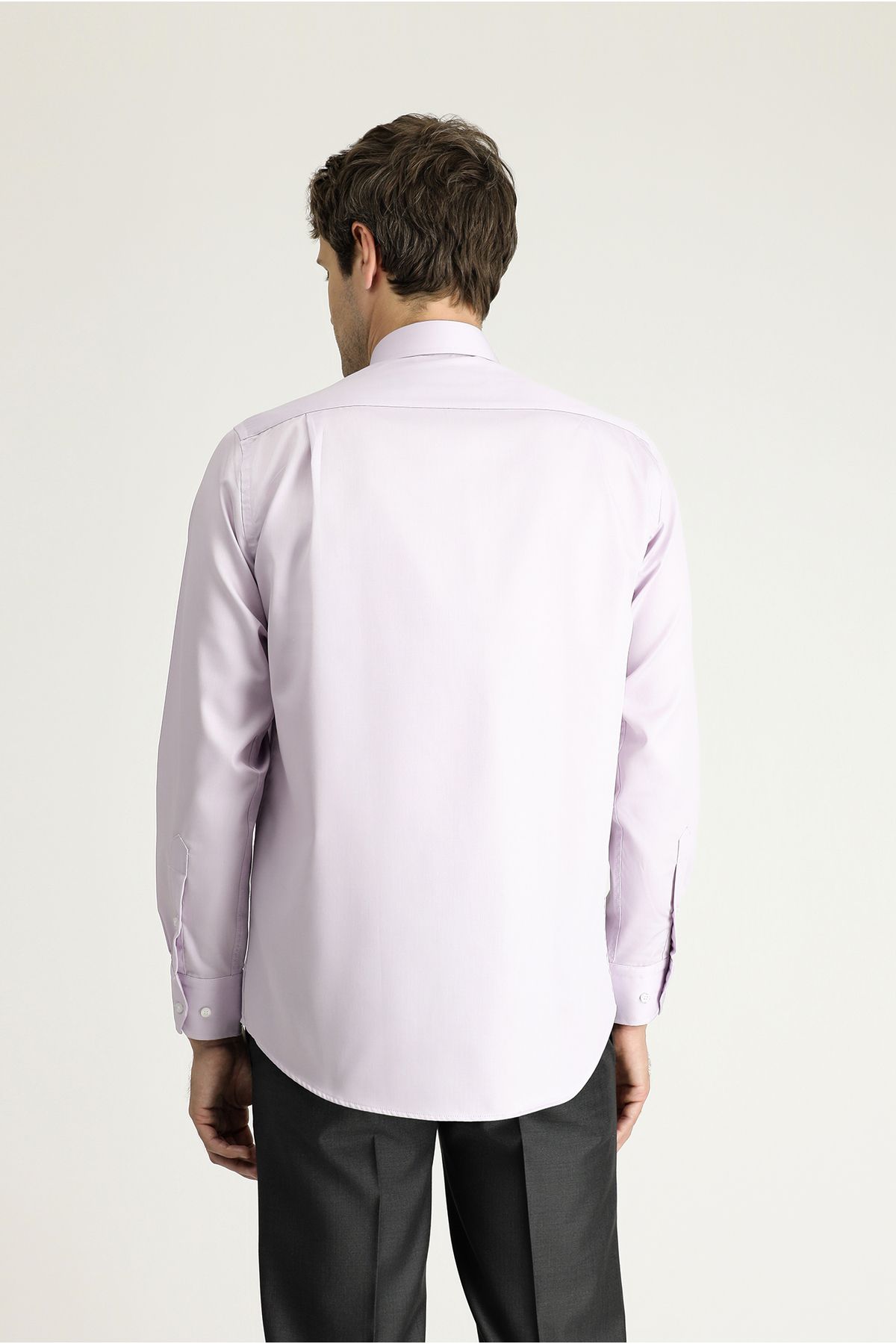 Kiğılı-Long Sleeve Classic Non Iron Satin Cotton Easy-Iron Shirt 4