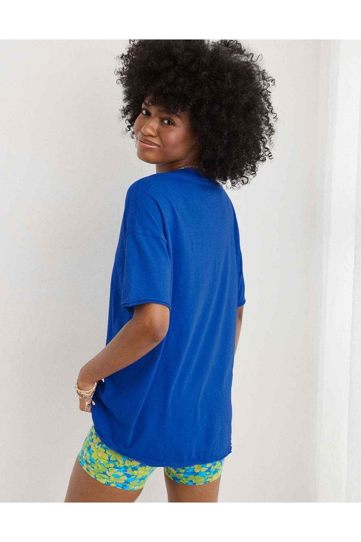 AMERICAN EAGLE-Aerie Graphic Oversized Boyfriend T-Shirt 2