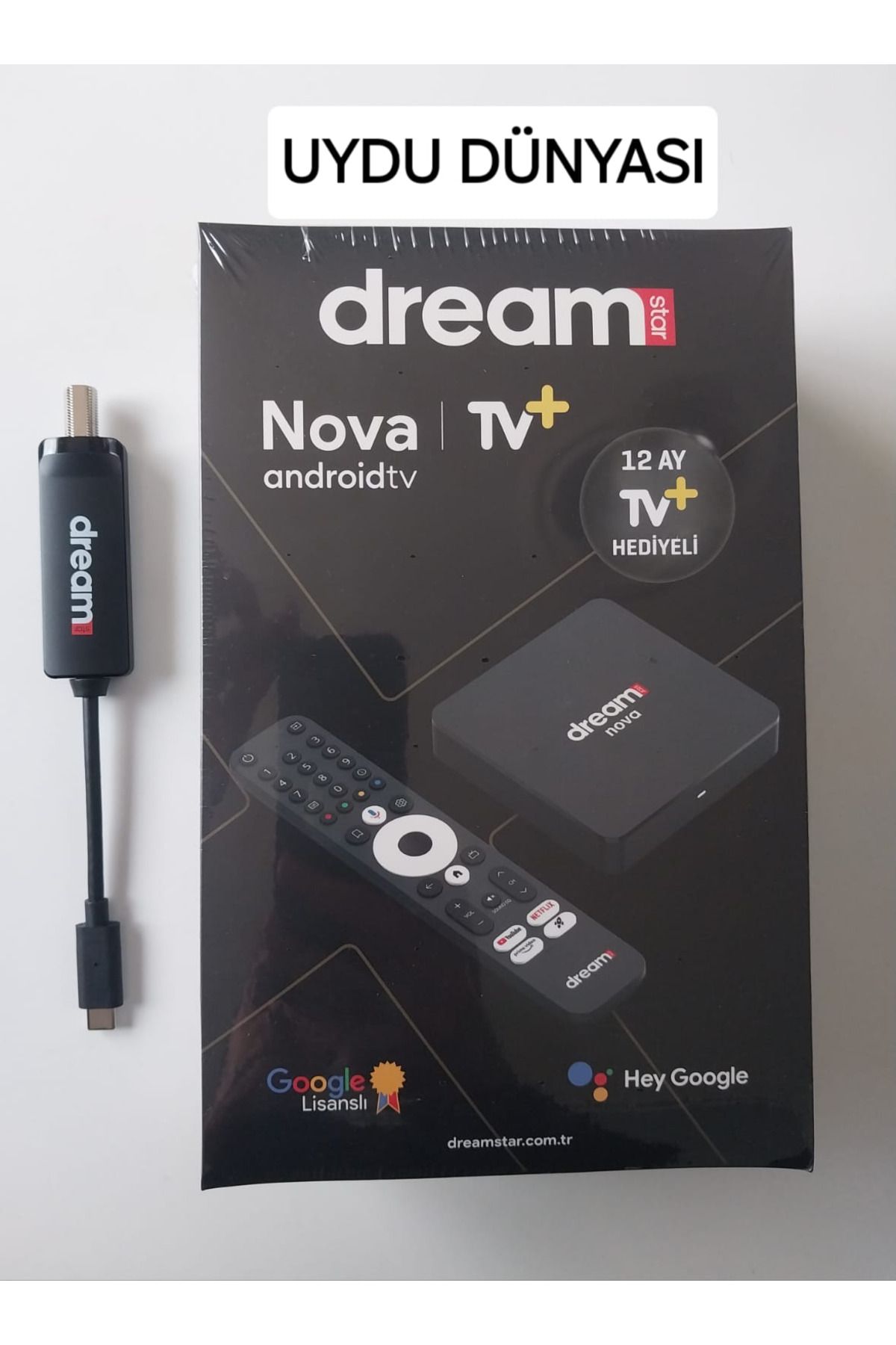 Dreamstar Nova 4K Google Lisanslı Android Tv Box + Dreamstar Type-C Dvbs Tuner