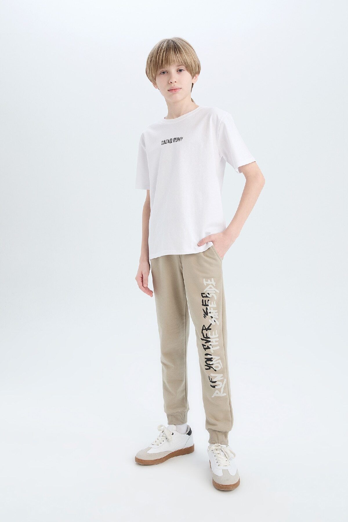 DeFacto-Boy's Stretchy Waisted Printed Sweatpants D9997A825Sp 3