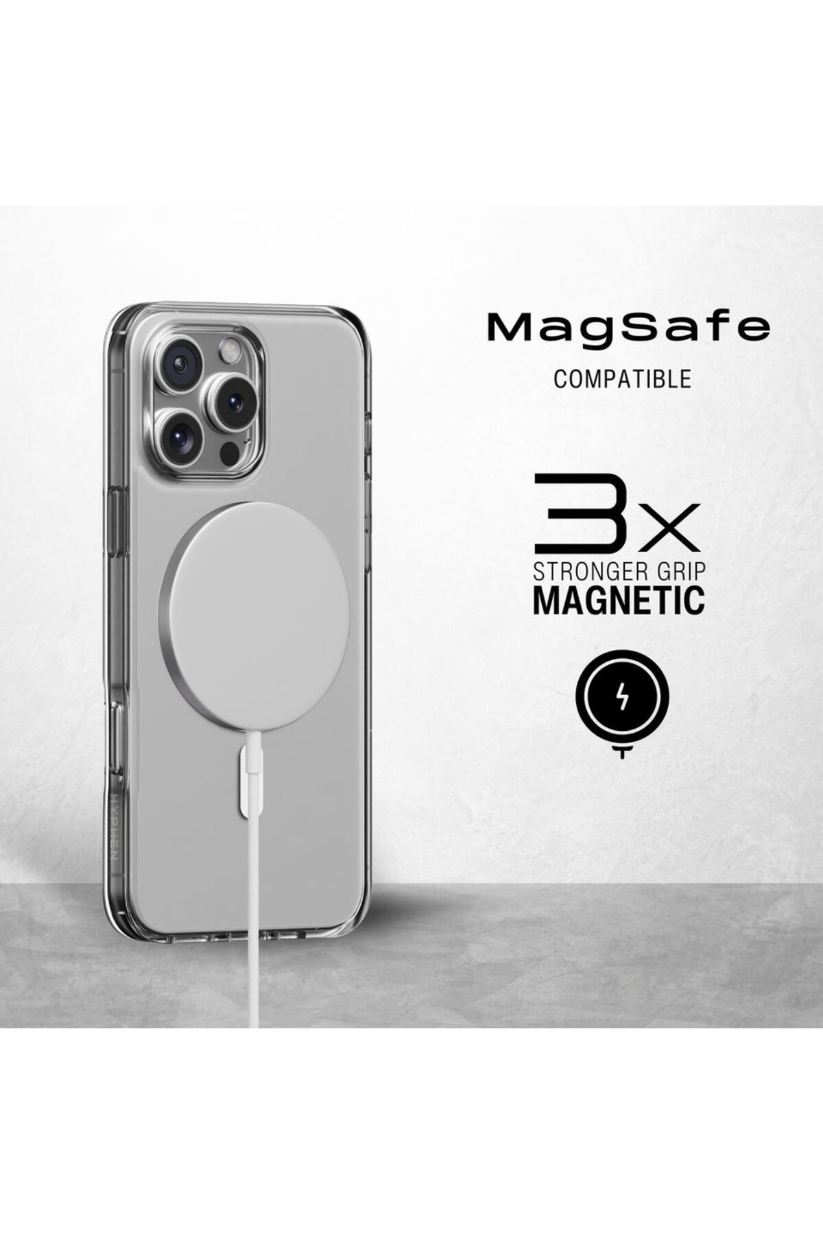 HYPHEN-جراب AIRE MagSafe الشفاف - iPhone 16 Pro Max - جراب تم اختباره ضد السقوط بدرجة عسكرية 6.9 6