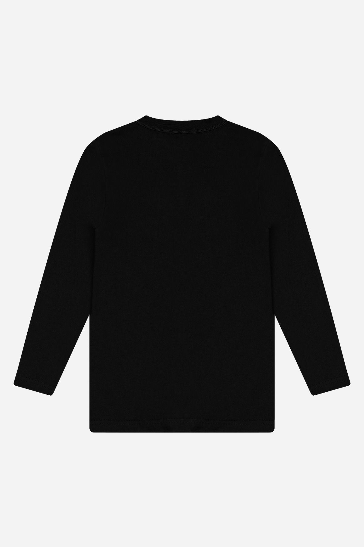 Arma Yıldız-2-Piece Boy's Black Long Sleeve Undershirt T-Shirt Badi 100% Cotton 3