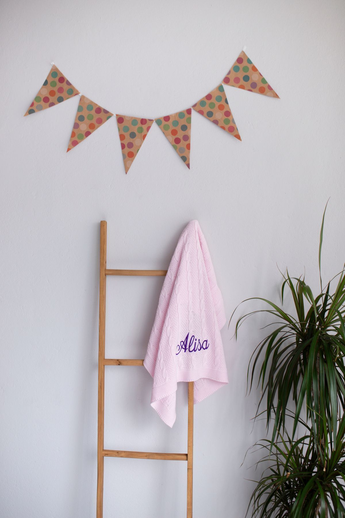 tinykiddesign Pamuklu Bebek Battaniyesi Pembe Triko Örgülü Pembe Bebek Hediyesi Istediğiniz Ismi Nakışla Yazıyoruz fotoğrafı 3 (önizleme)