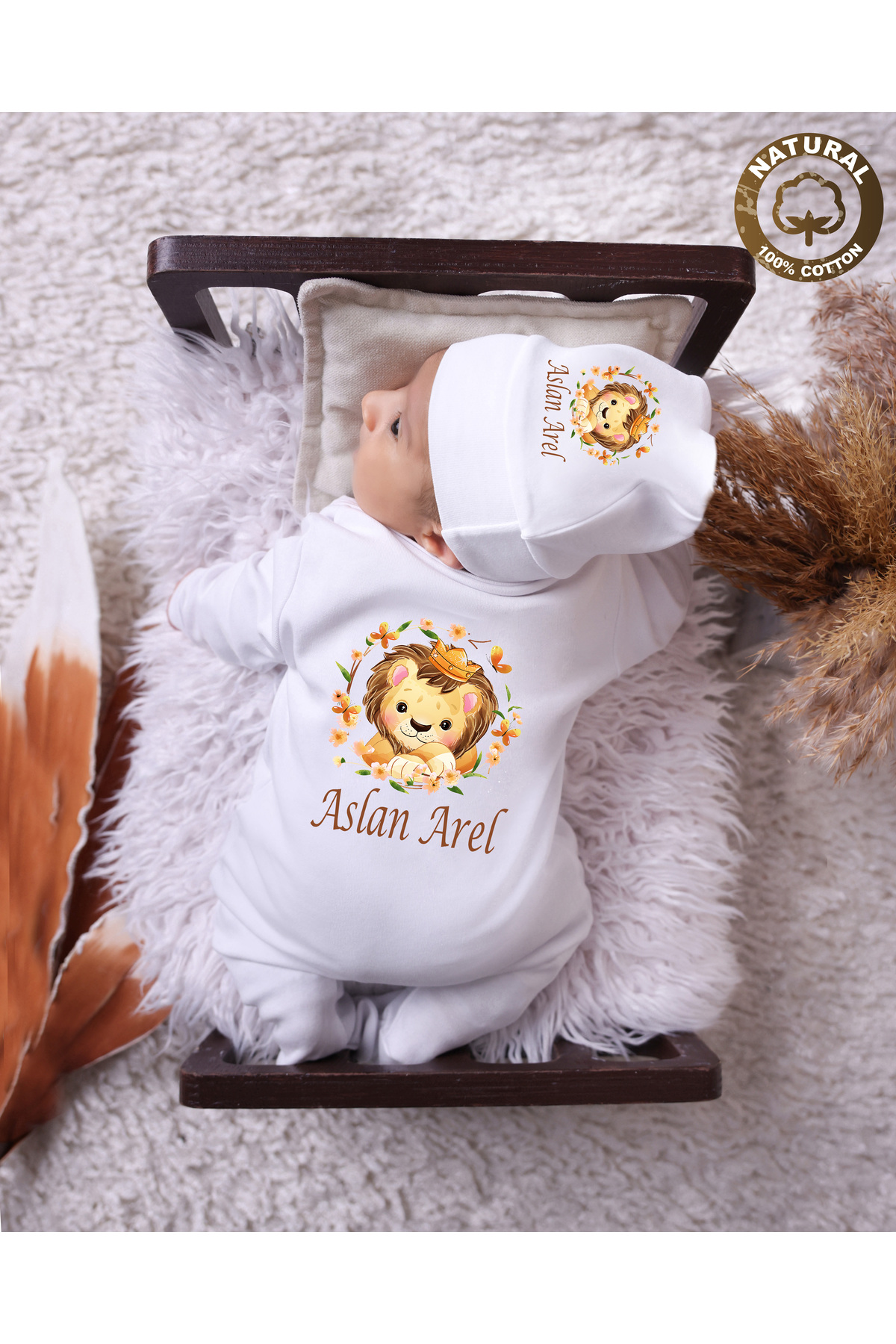 yzc home size dair... Isimli Erkek Bebek 10lu Beyaz Hastane Çıkışı %100 Pamuk E04 fotoğrafı 2 (önizleme)