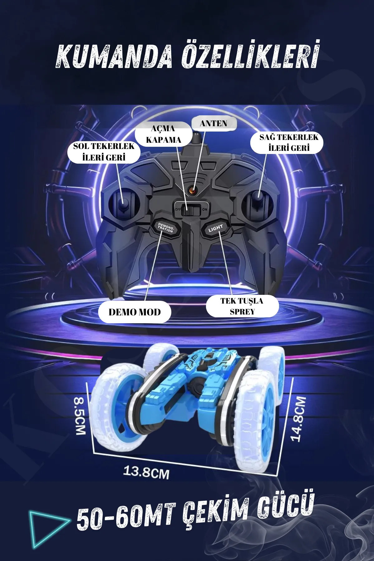 R3house URK カーボンシャーシ ラジコンgrk3希少ライトブルー LRS STORE Uzaktan Kumandalı Şarjlı Araba Süper Akrobatik Stunt Car