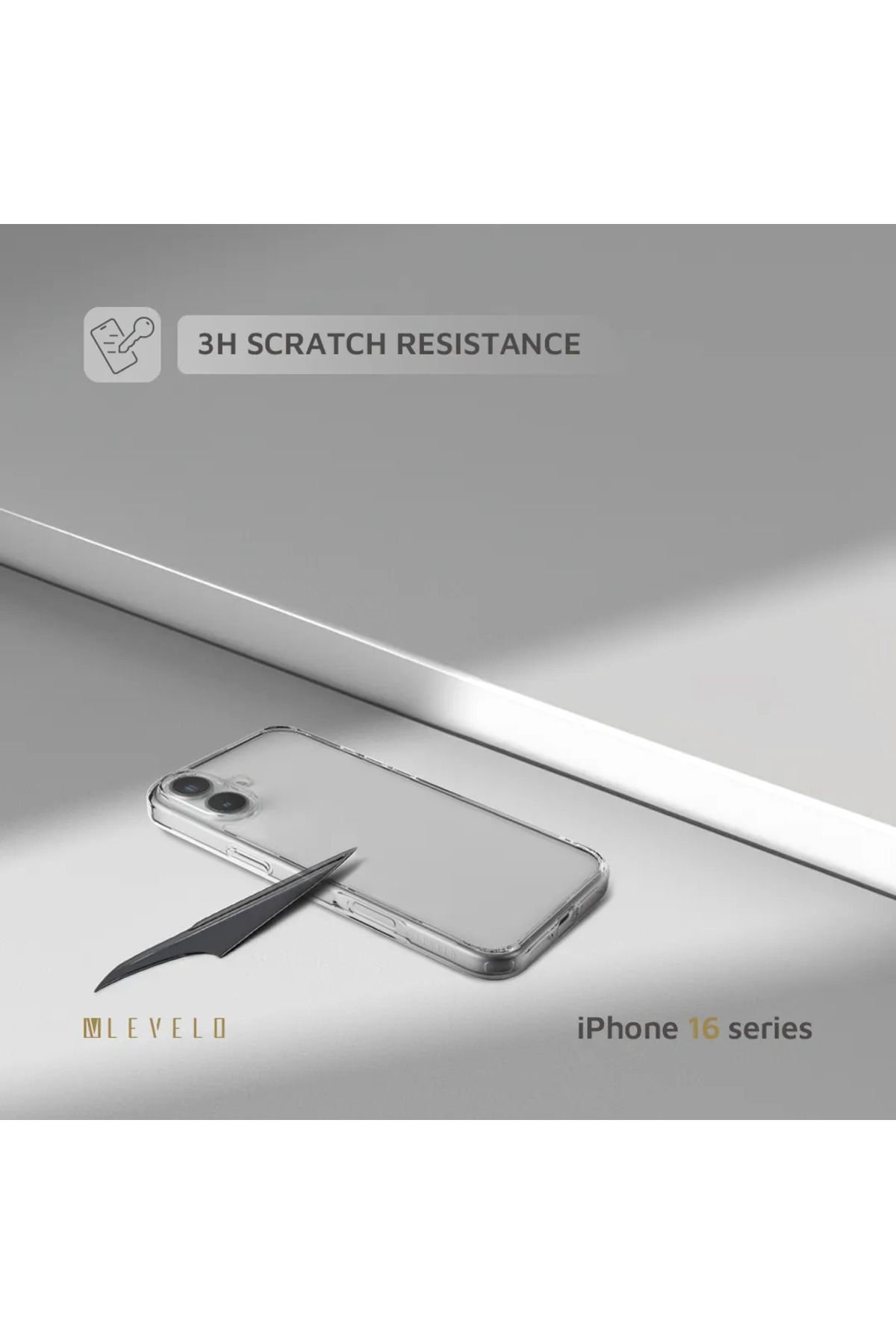 Levelo-جراب كلارا شفاف لهاتف iPhone 16 Plus - شفاف 2