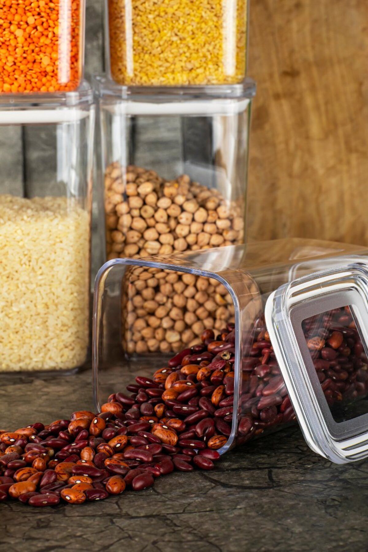 Comprox-Set of 9 Storage Containers |   Transparent Food Storage Container with Vacuum Lid (3X1700Ml - 3X1200Ml - 3X900Ml) 8