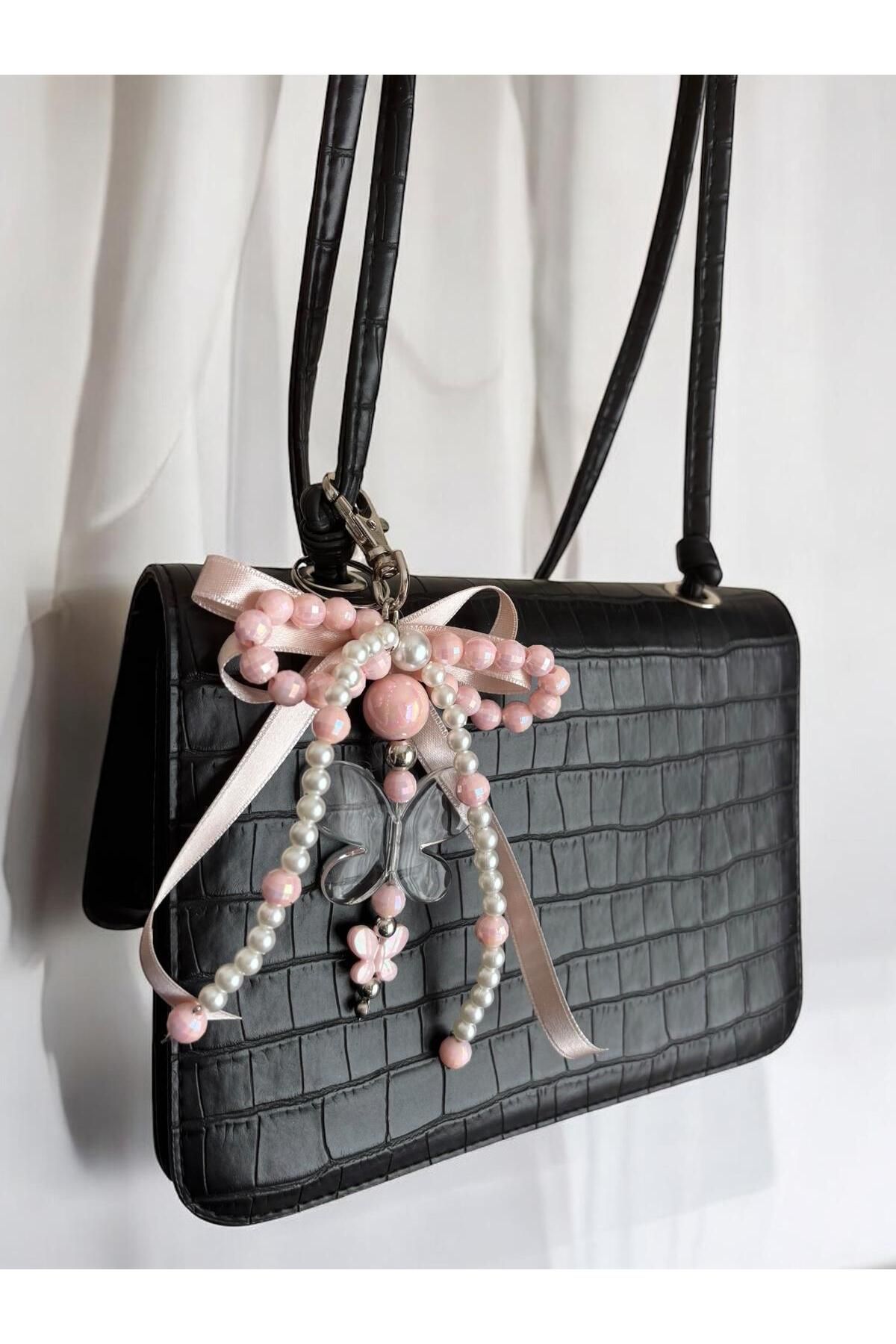 JEWELERYVIBE-New Collection Ribbon Ribbon Detailed Bag Charm, Bag Accessory 5