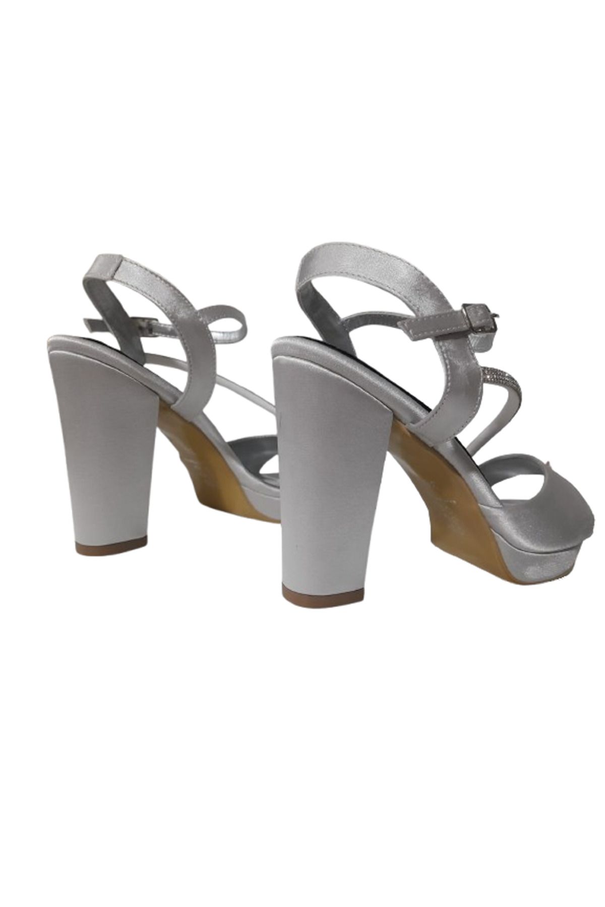 erbay shoes-Women's Platform Silver Rhinestone Satin Single Strap Sandals Shoes Erbayyy210 4