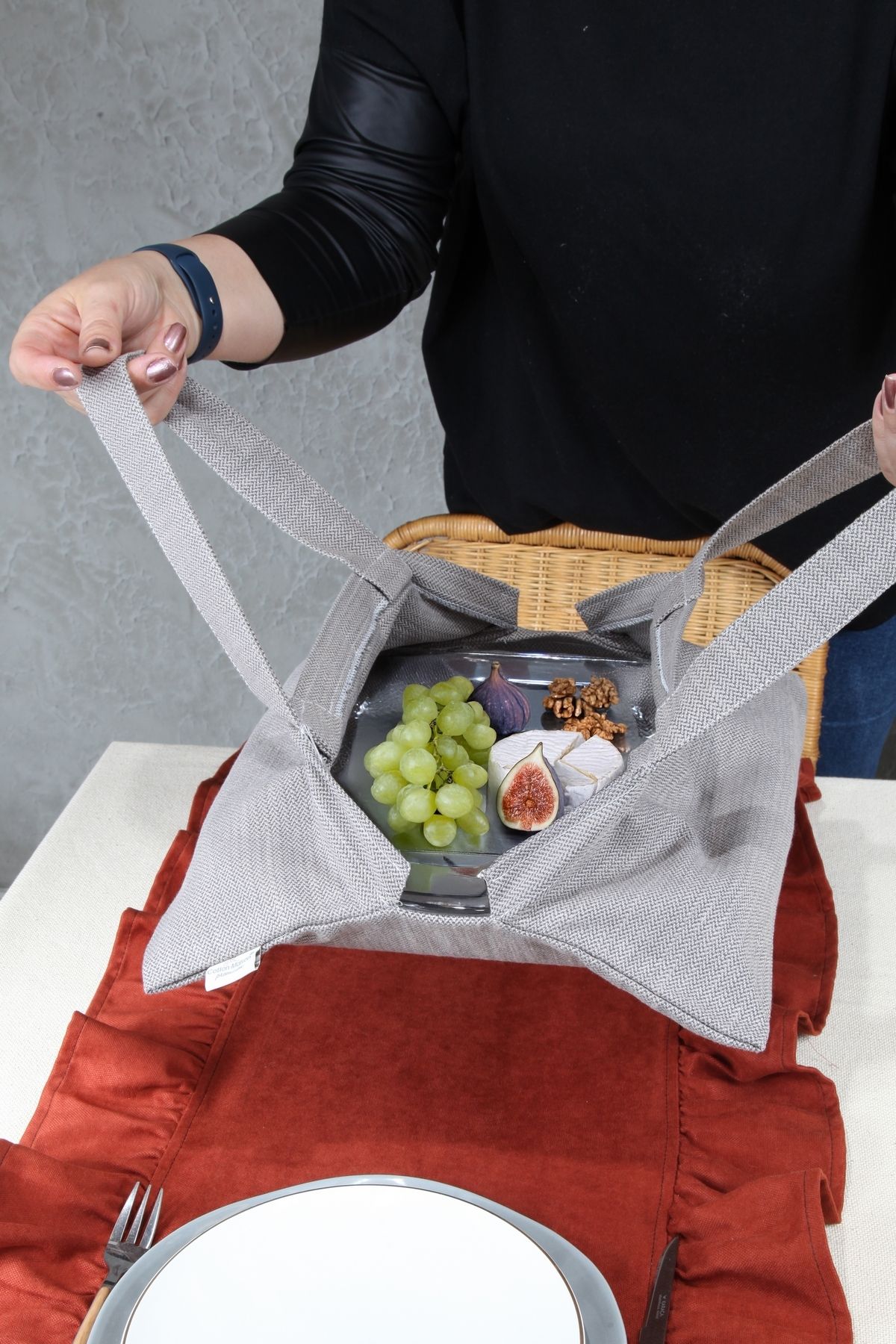 cotton maison-Cake Cake Storage Container - Cake Pan - Pyrex Carrying Case with Lock 49X31 cm 3