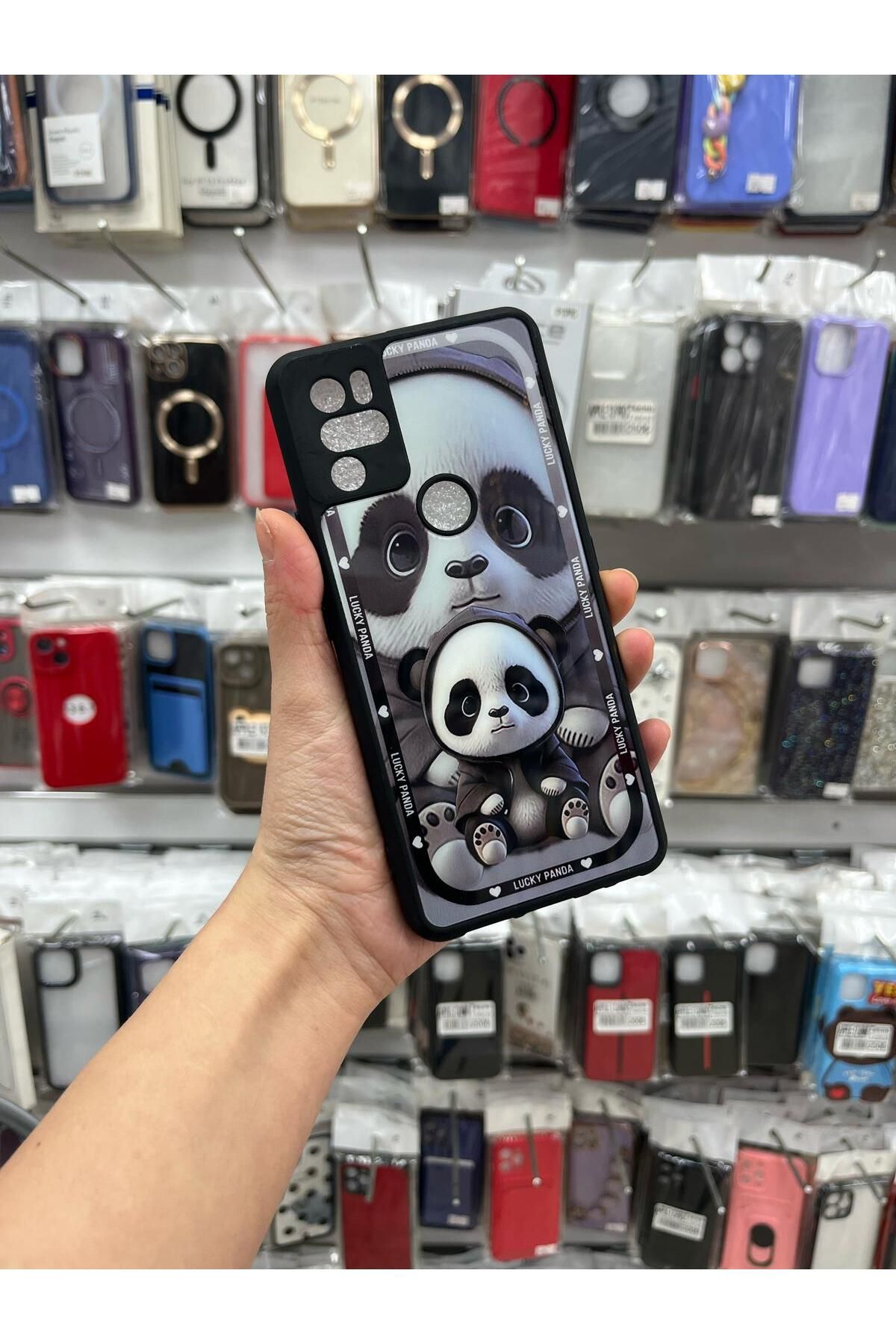 TECNOTREND Omix X500 UYUMLU X300 Parlak Desenli Sert Silikon Kılıf