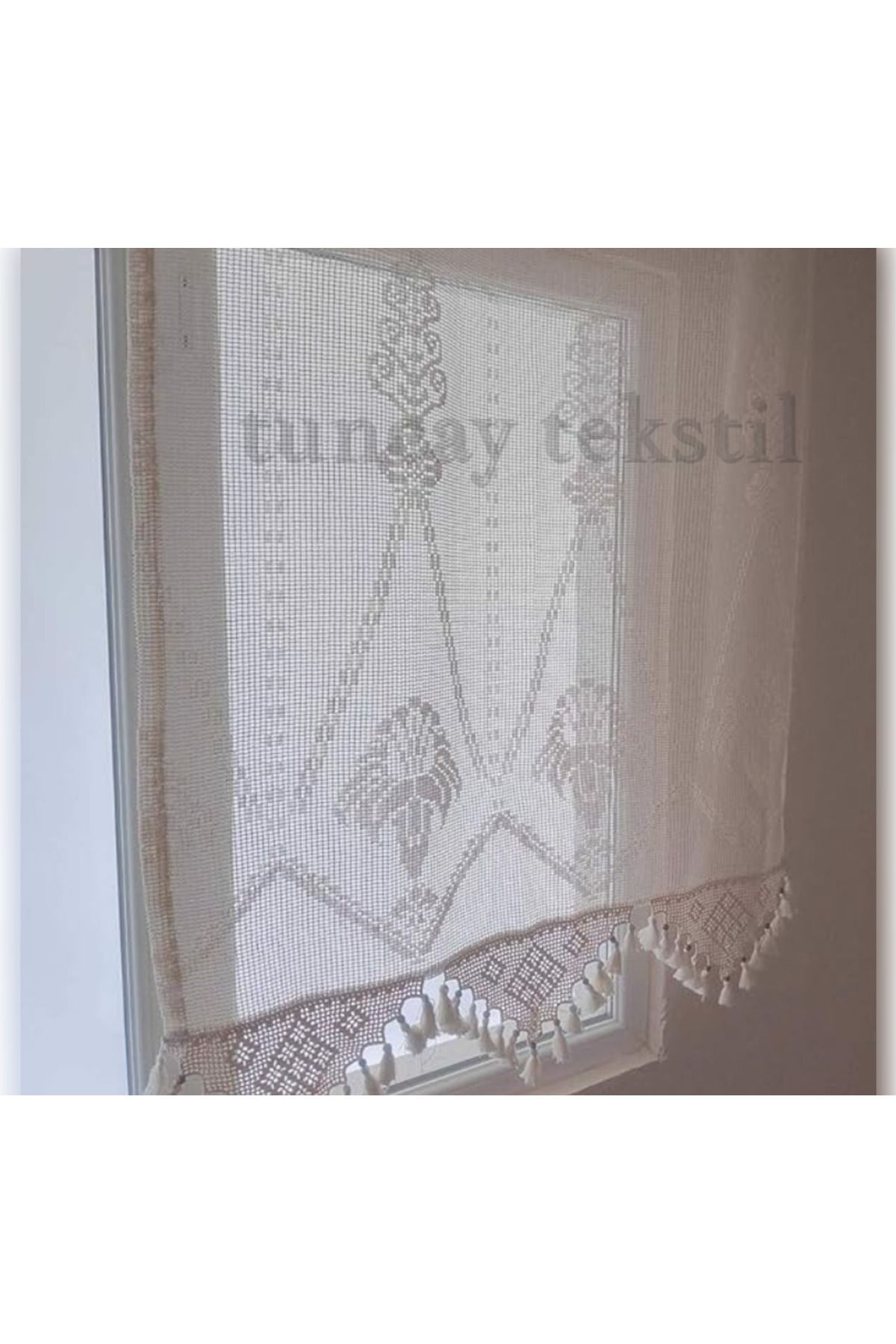 TUNCAY TEKSTİL-Buldan Authentic Basement Macrame Tulle Curtain En X Size 1