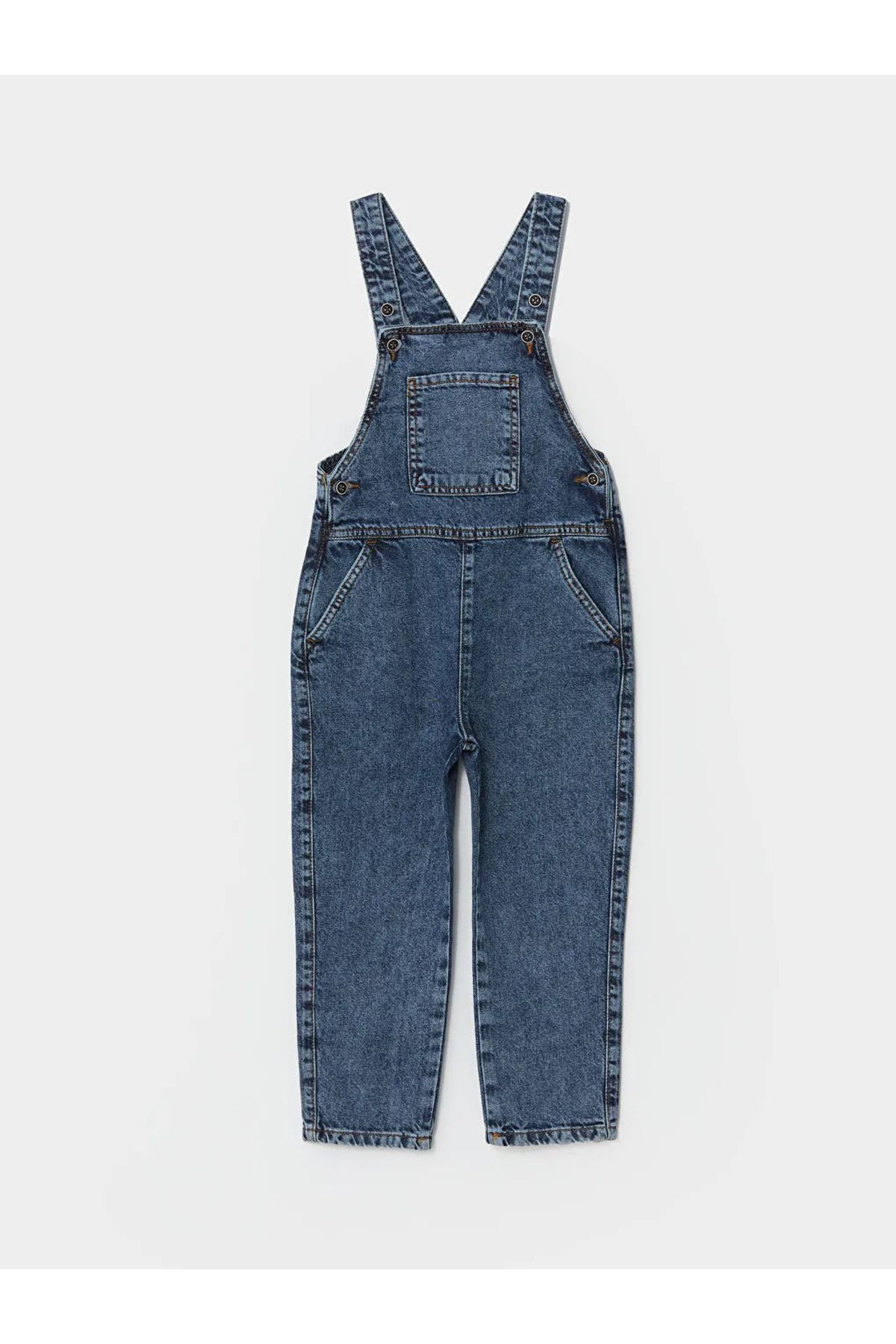 LC Waikiki Salopetă De Jeans Pentru Băieți Lcw Kids Indigo Square Masculin - 4–5 years