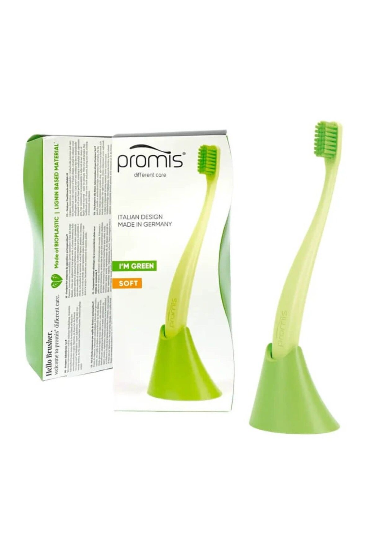 Promis Biplastic Single Diş Fırçası 6750 - Soft - Green - Tutucu Hediyeli